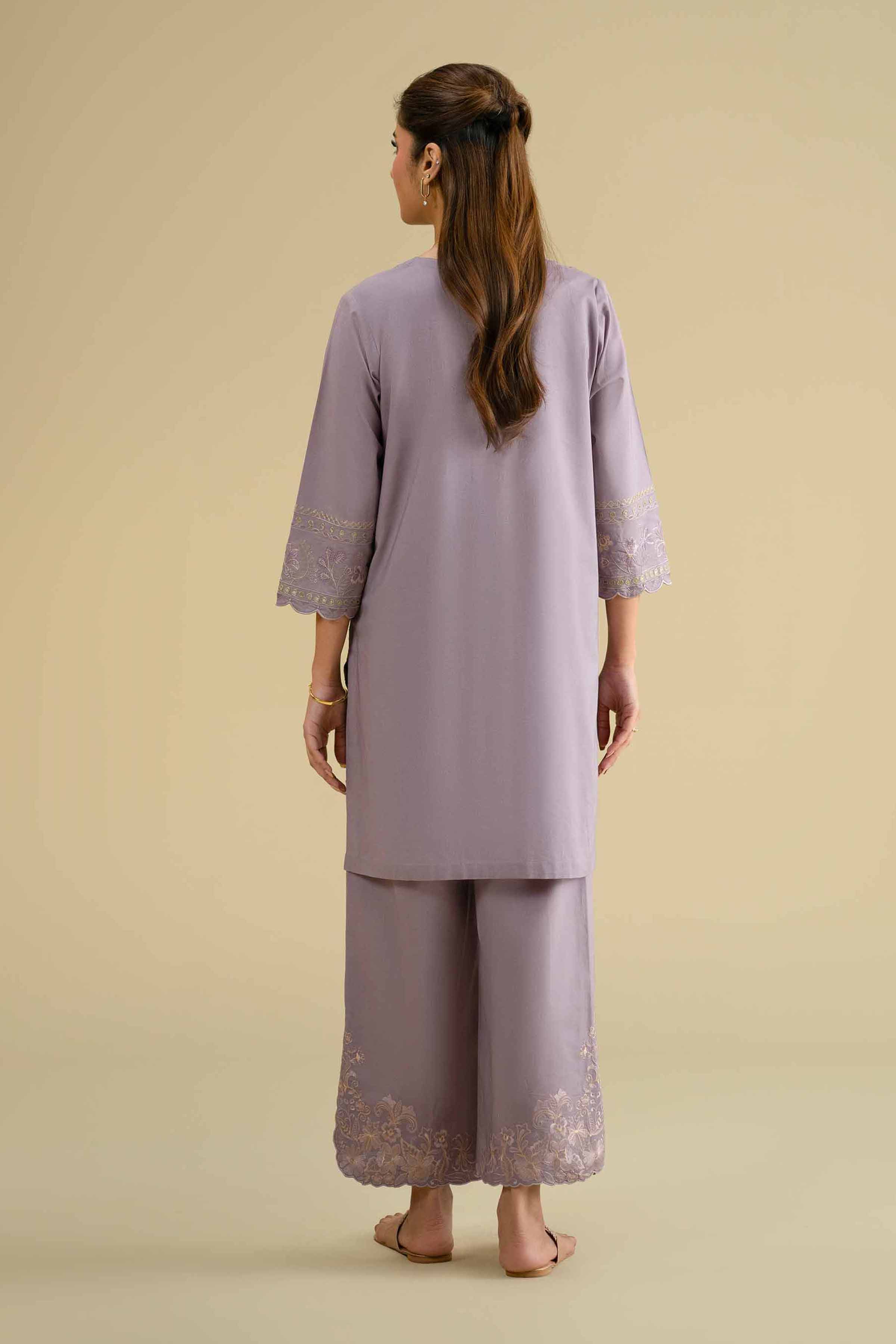 2 Piece - Embroidered Suit - KFE26-52 - Image 3