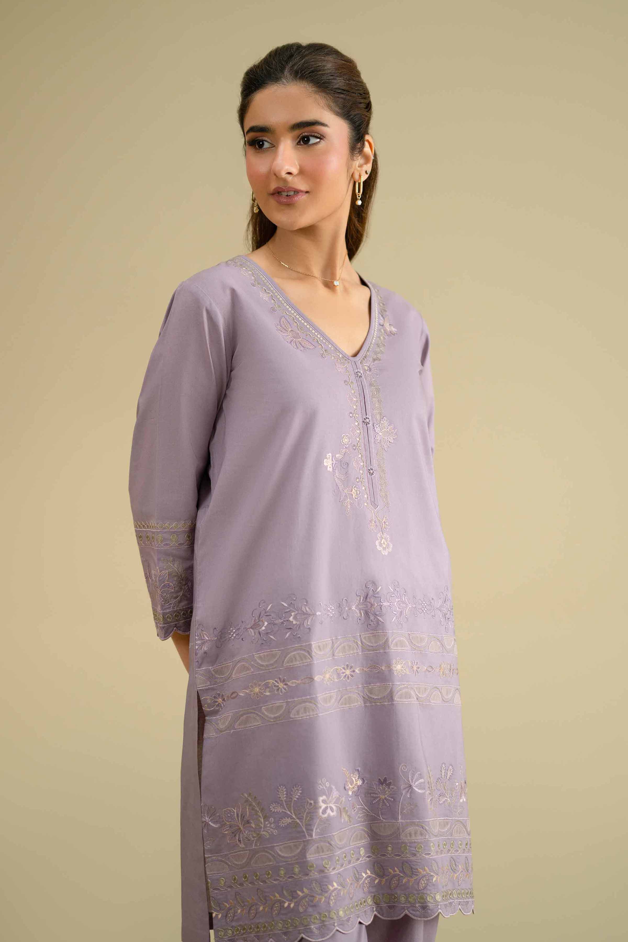2 Piece - Embroidered Suit - KFE26-52 - Image 6