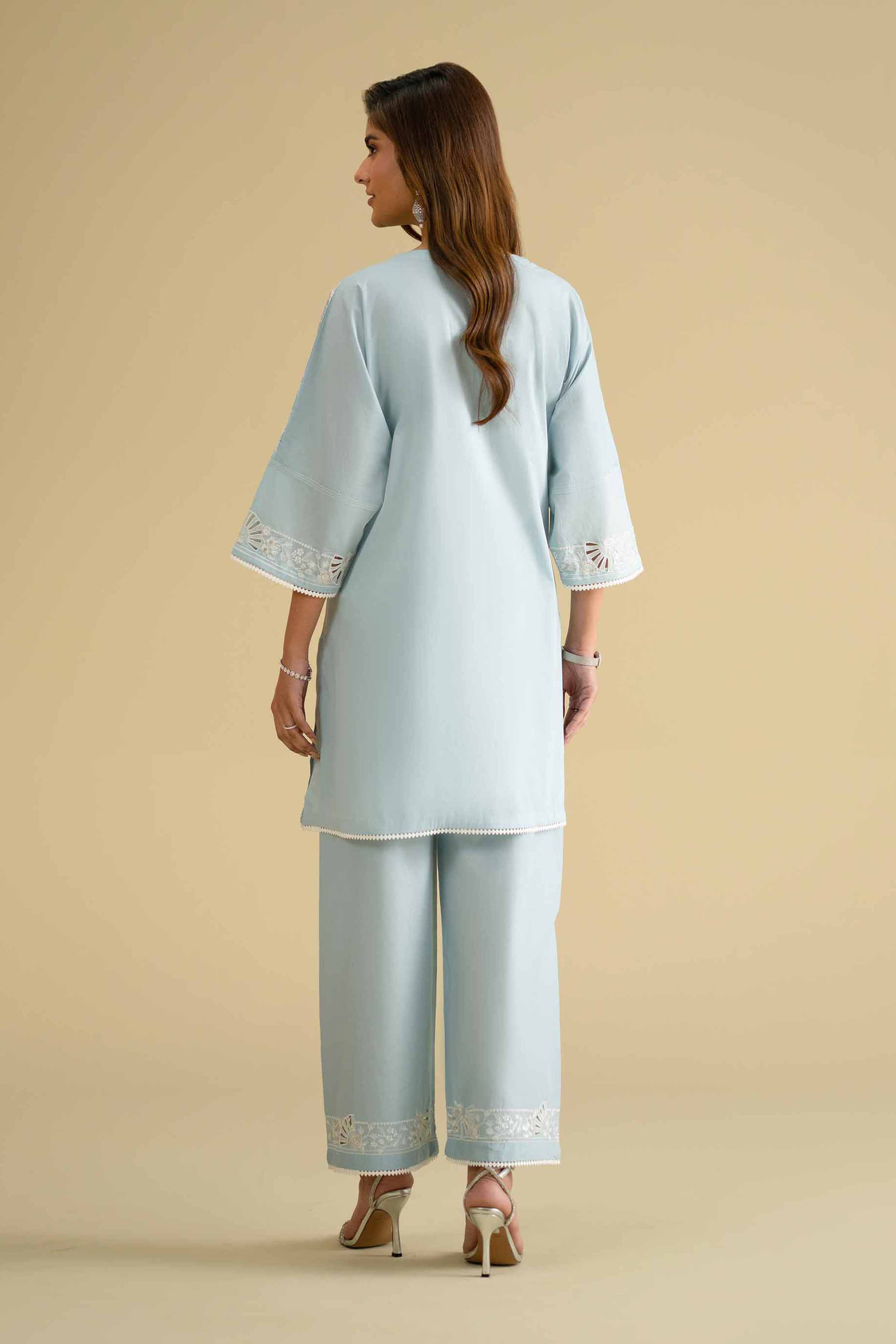 2 Piece - Embroidered Suit - KFE26-57 - Image 3