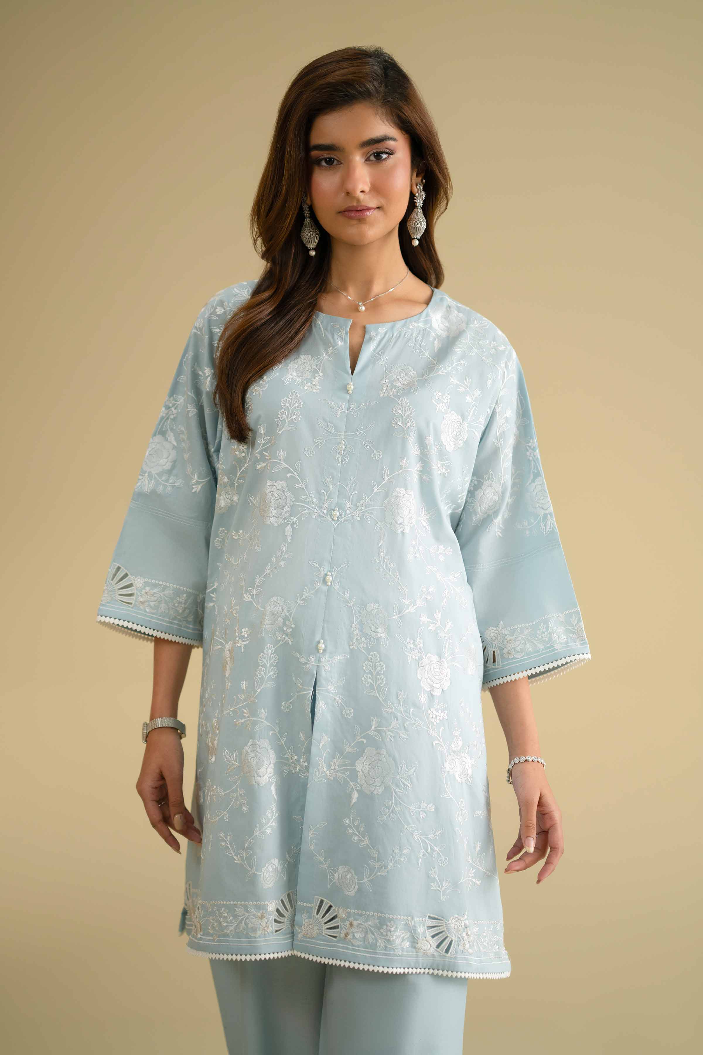 2 Piece - Embroidered Suit - KFE26-57 - Image 5