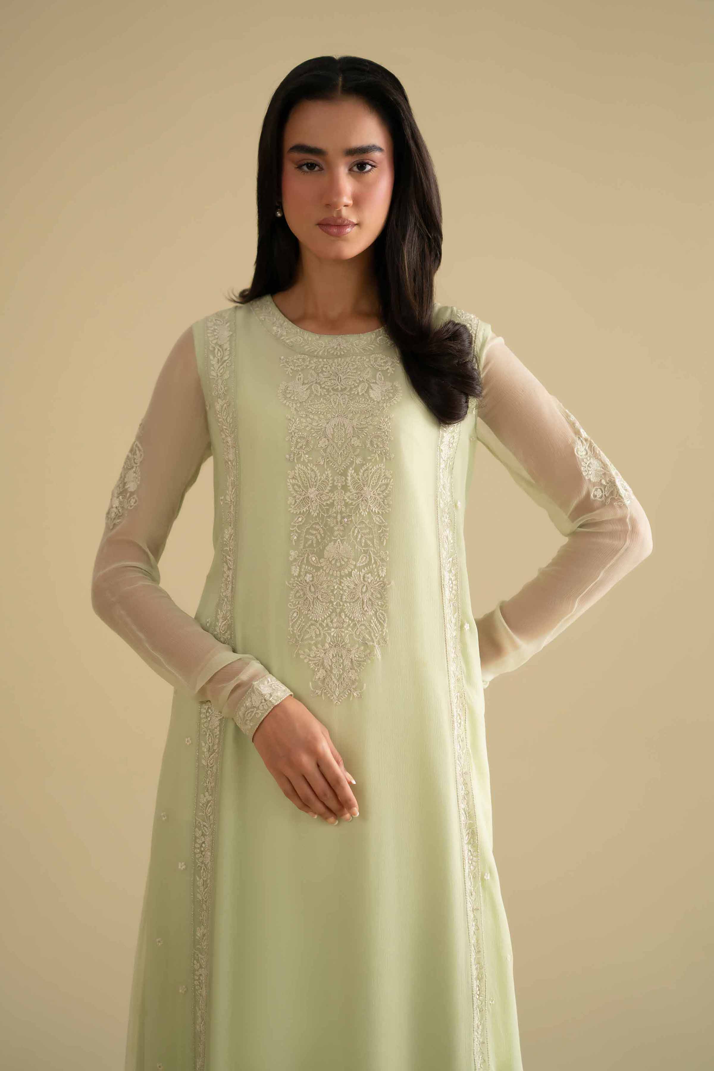 2 Piece - Embroidered Suit - KFE26-60 - Image 2