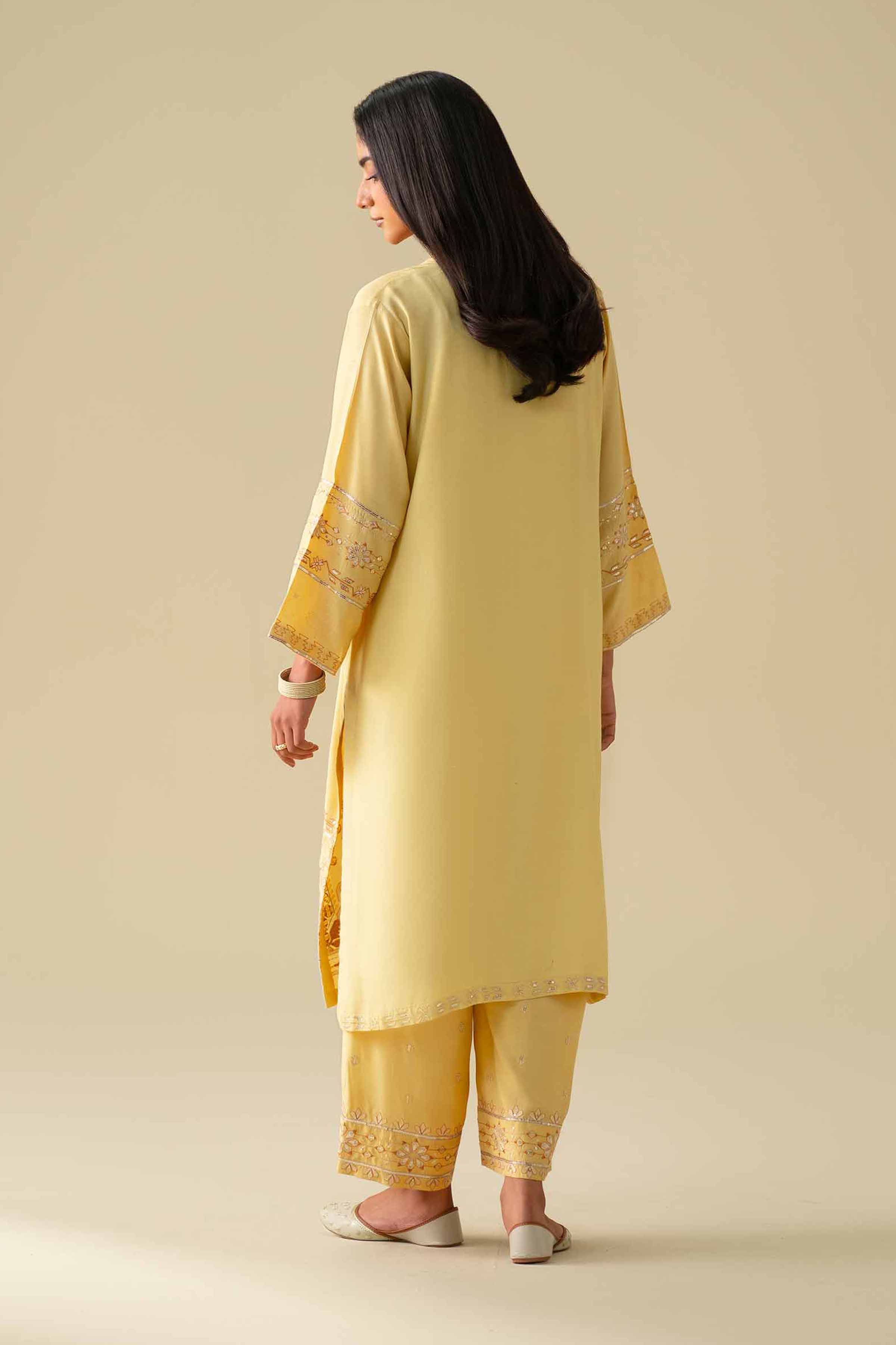 2 Piece - Embroidered Suit - KFE26-68 - Image 3