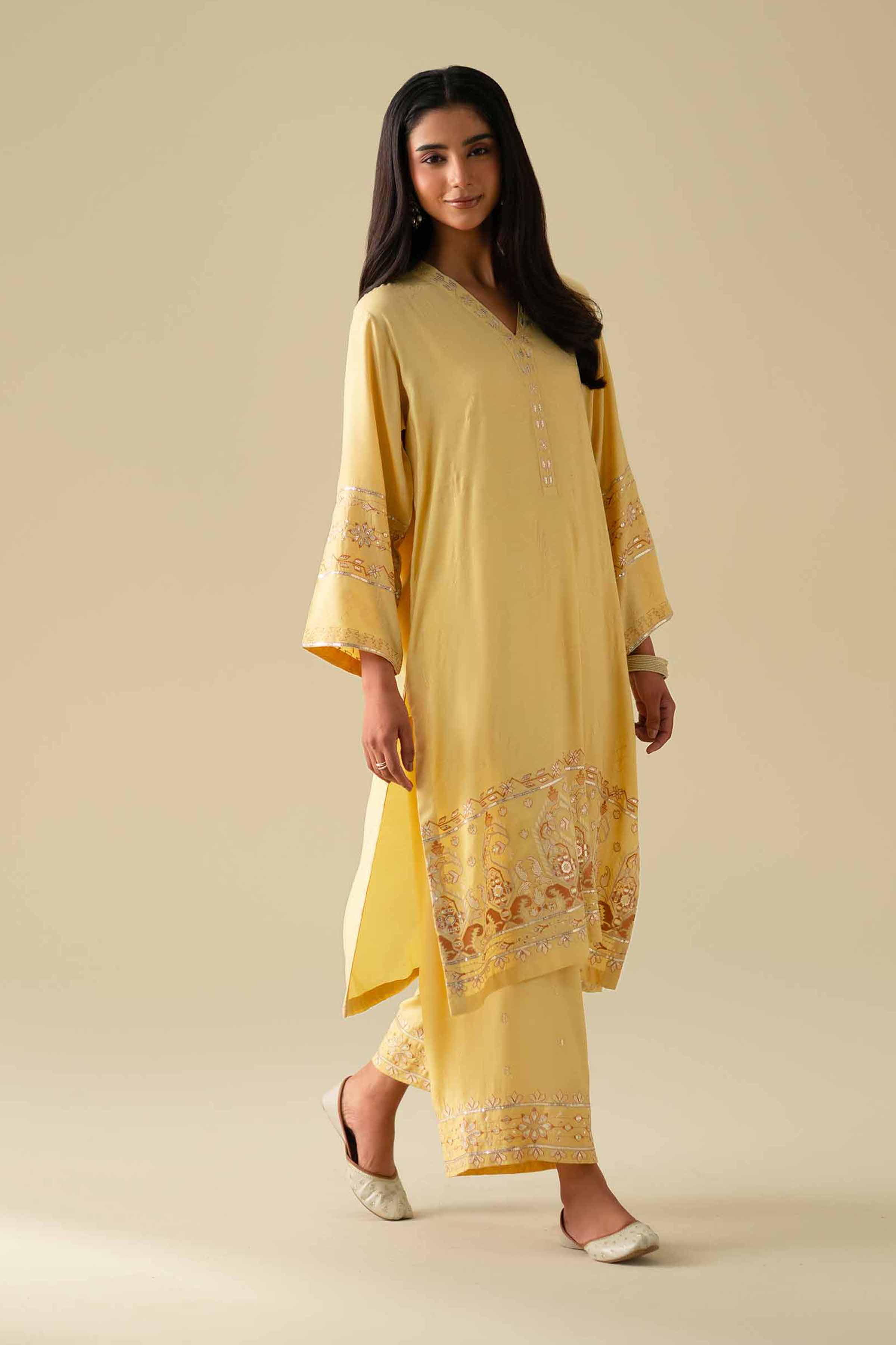 2 Piece - Embroidered Suit - KFE26-68 - Image 7