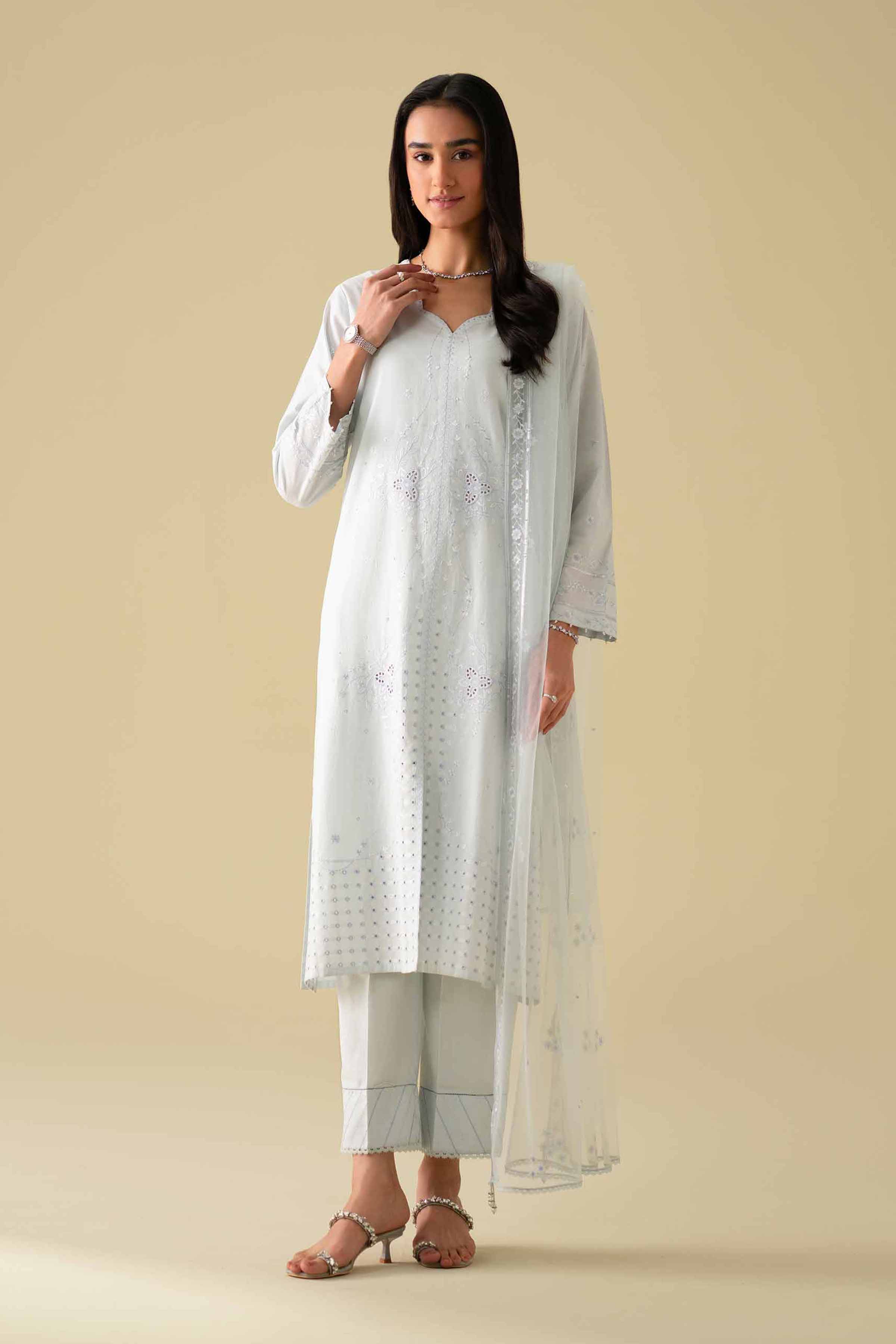 3 Piece - Embroidered Suit - KFE26-79 - Image 7