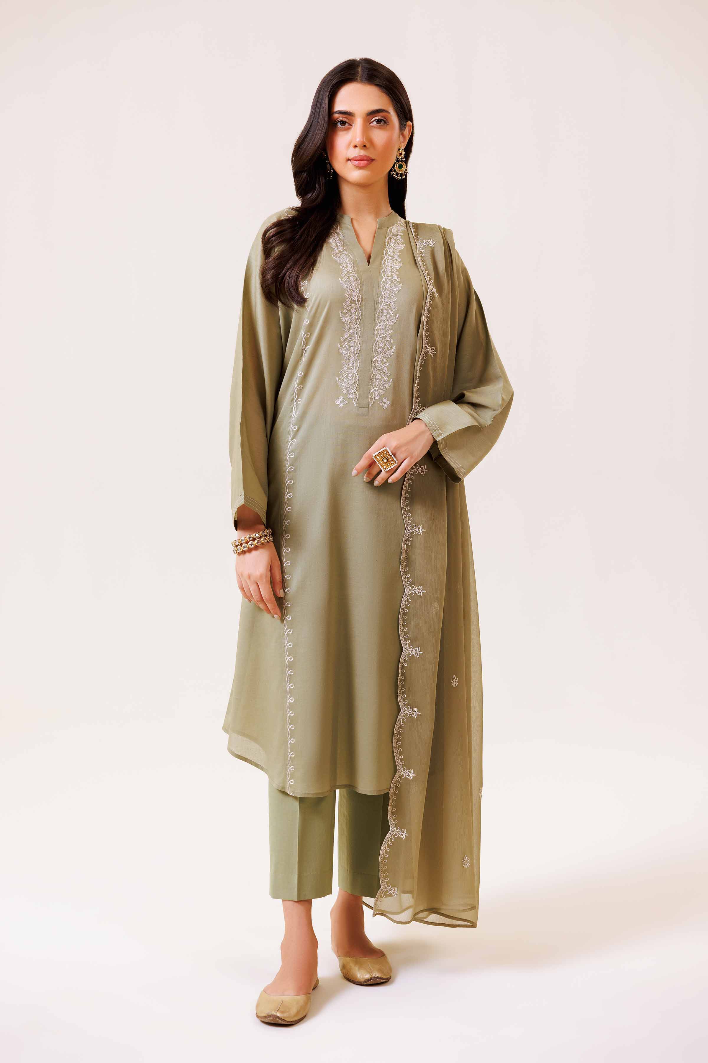 3 Piece - Embroidered Suit - KFS24-81