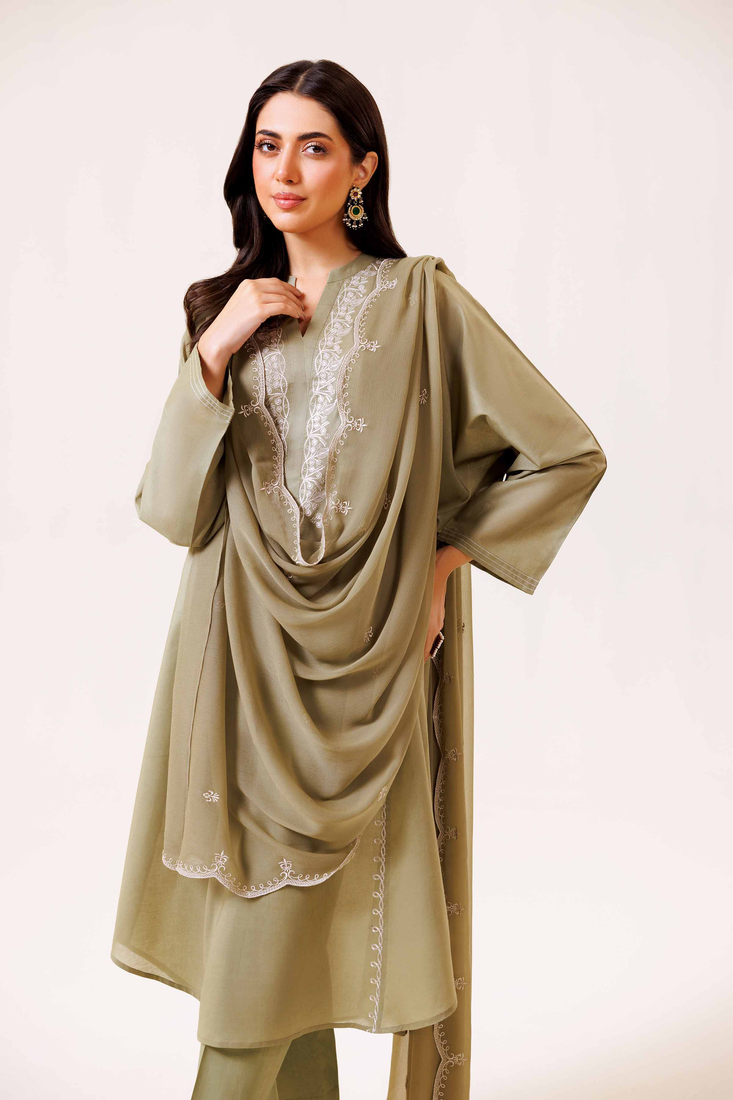 3 Piece - Embroidered Suit - KFS24-81 - Image 2