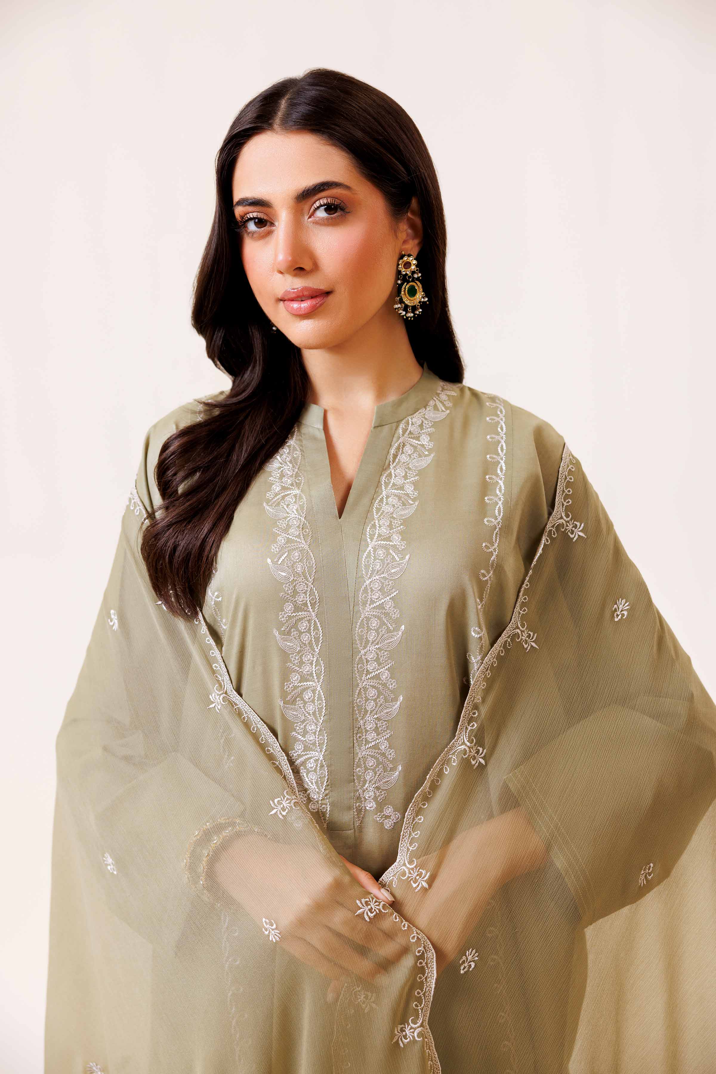 3 Piece - Embroidered Suit - KFS24-81 - Image 5