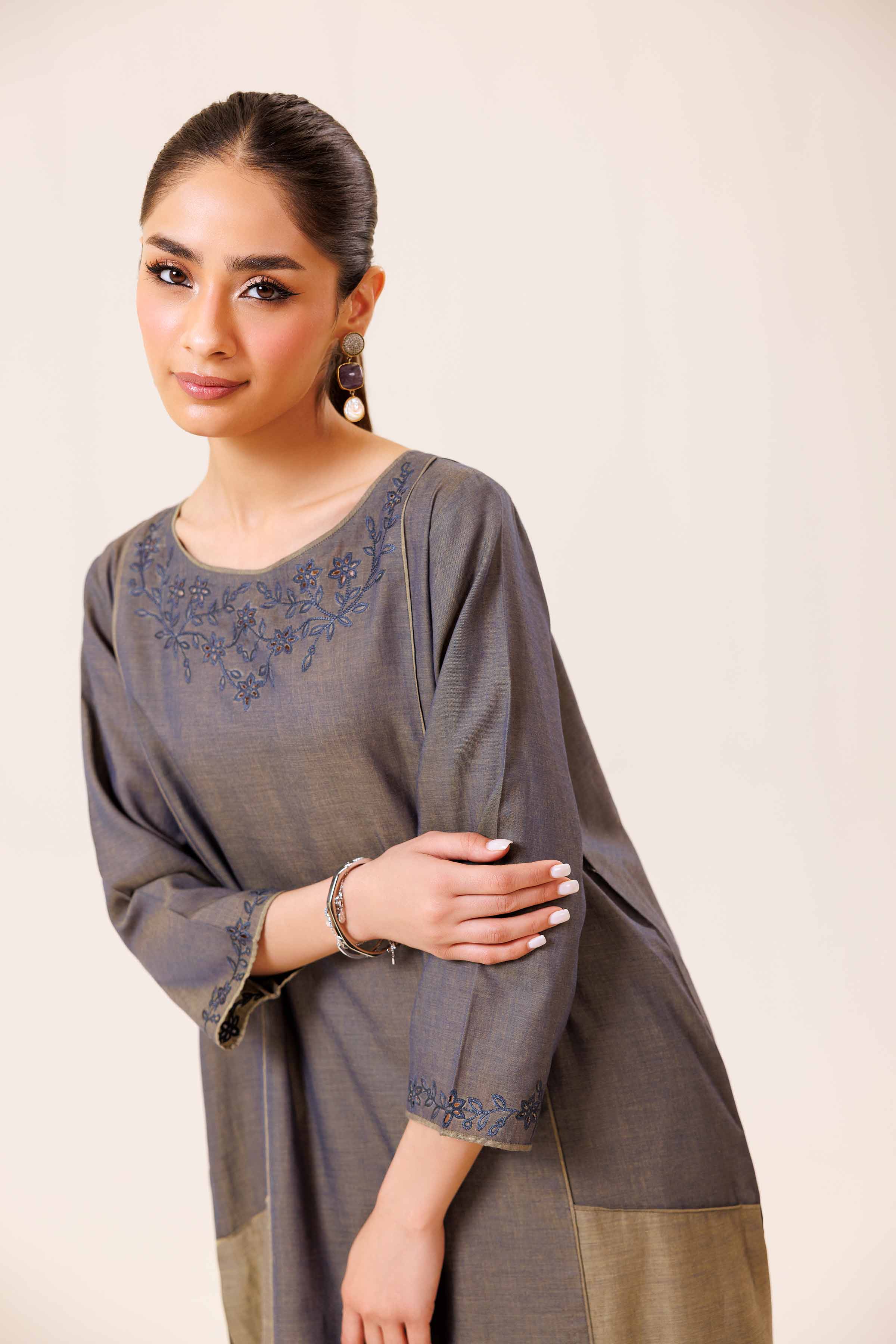 2 Piece - Embroidered Suit - KFS24-87 - Image 5