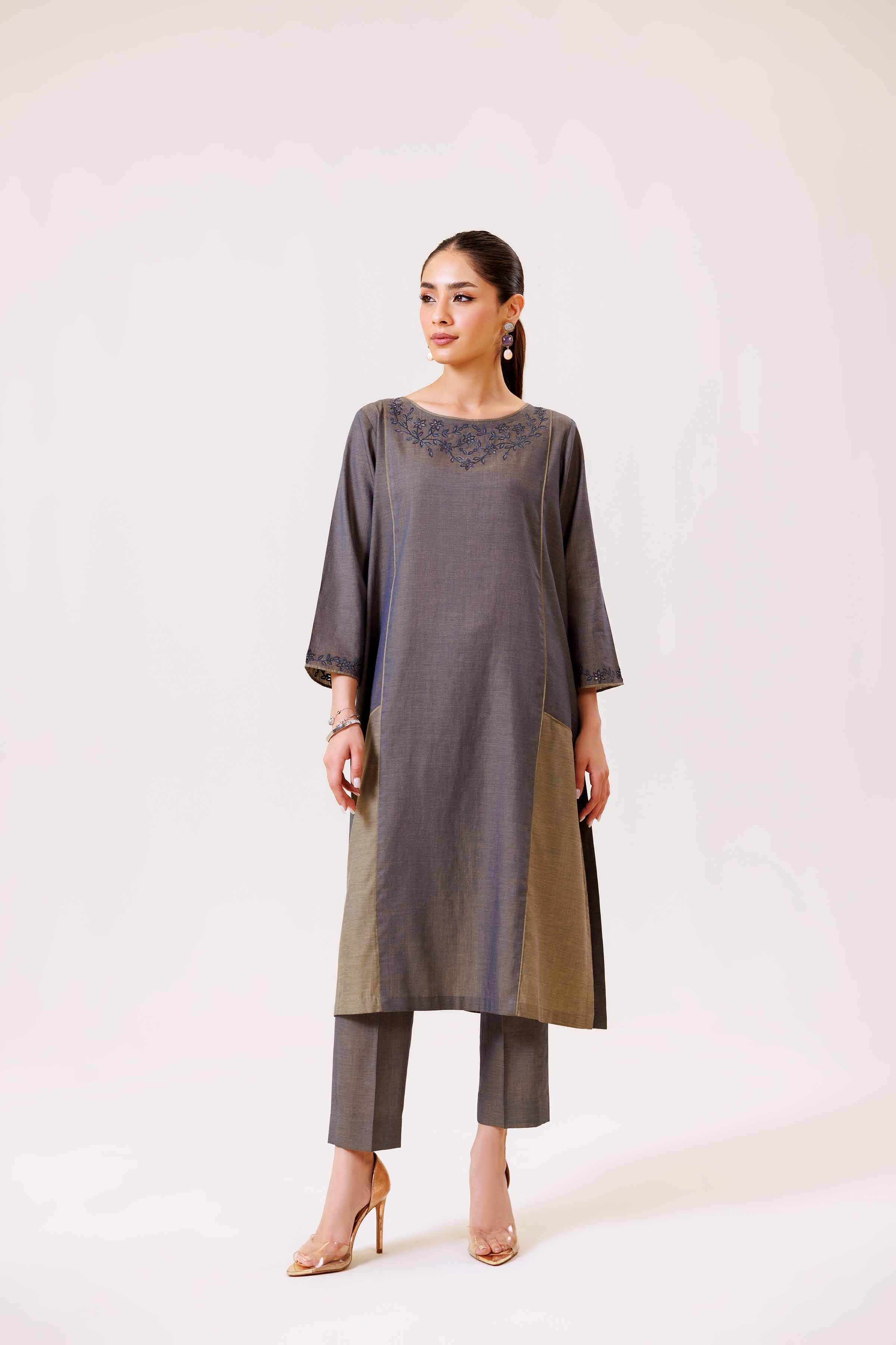 2 Piece - Embroidered Suit - KFS24-87 - Image 6
