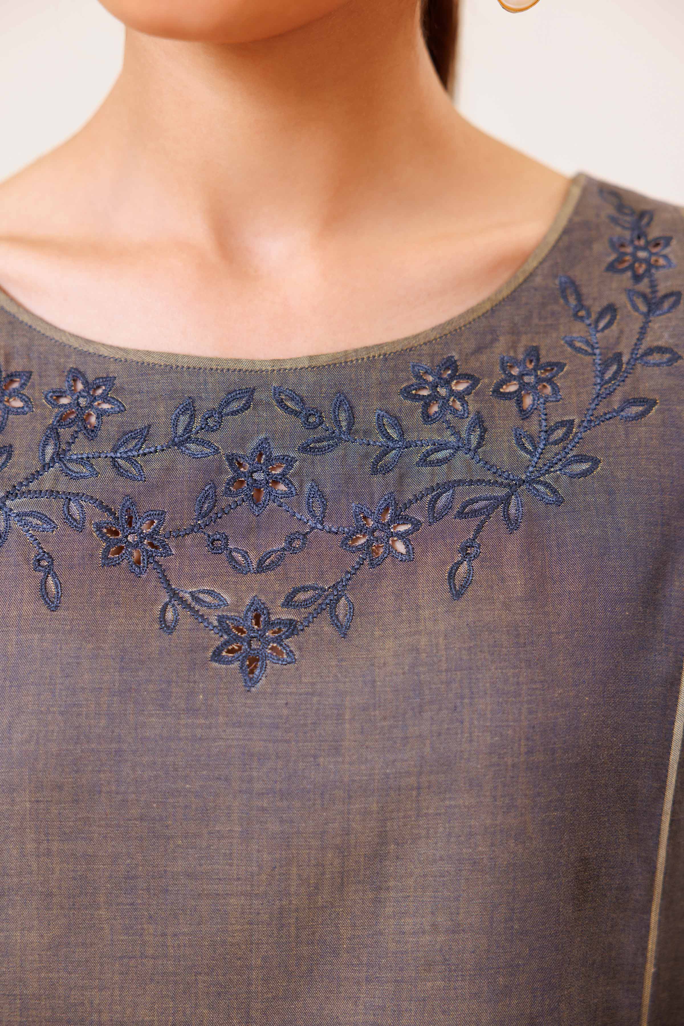2 Piece - Embroidered Suit - KFS24-87 - Image 7