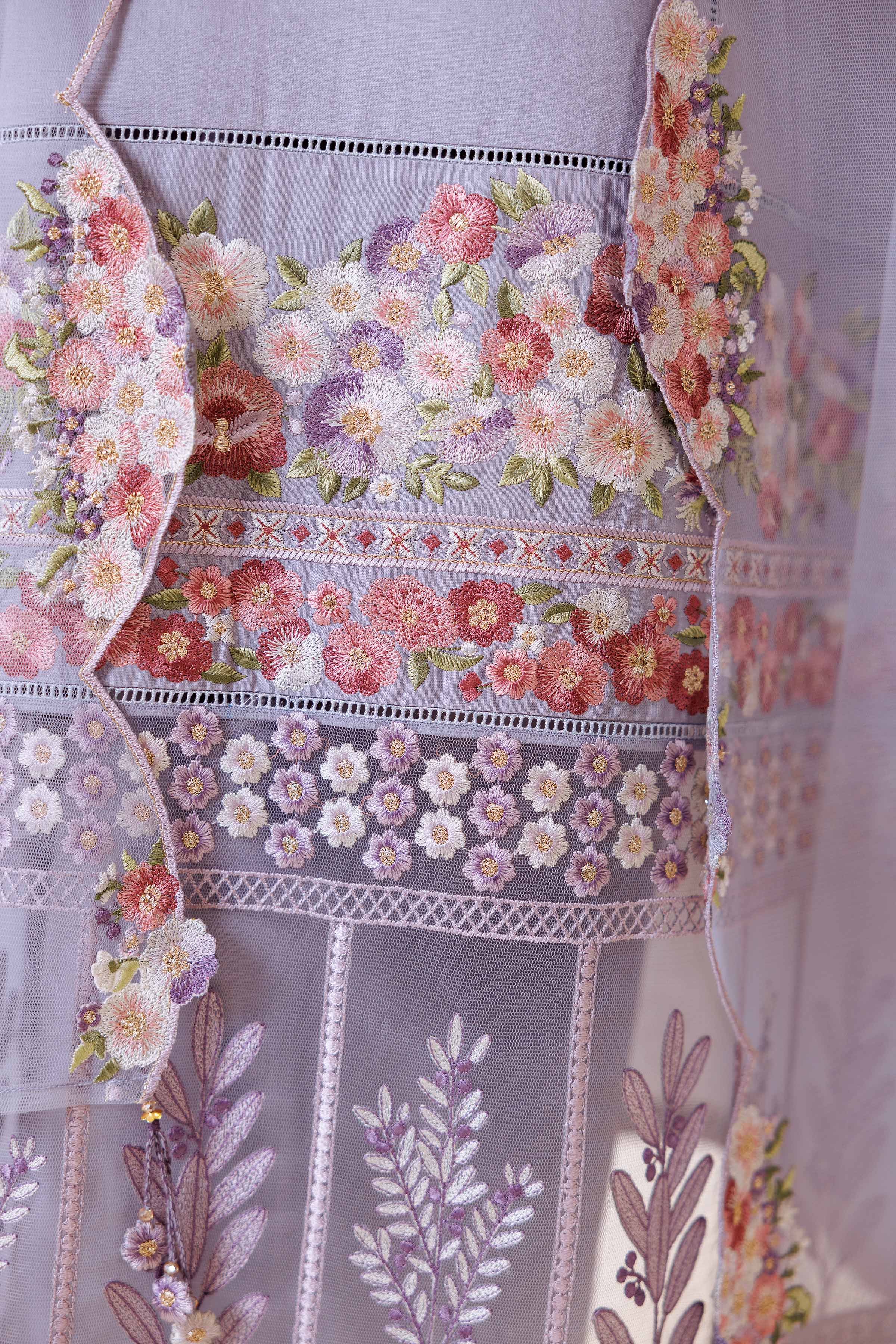 3 Piece - Embroidered Suit - KFS24-88 - Image 9