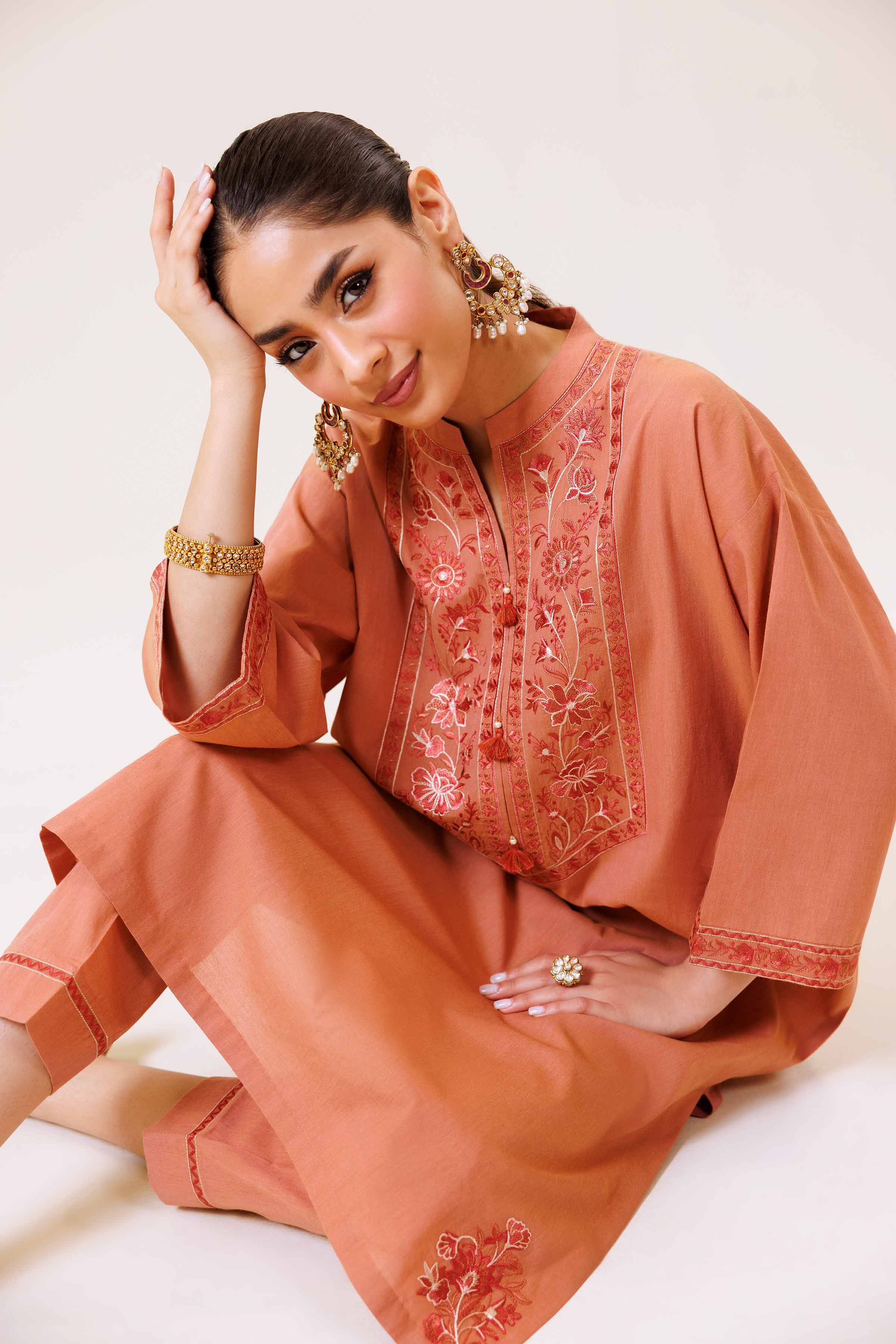 2 Piece - Embroidered Suit - KFS24-93 - Image 2