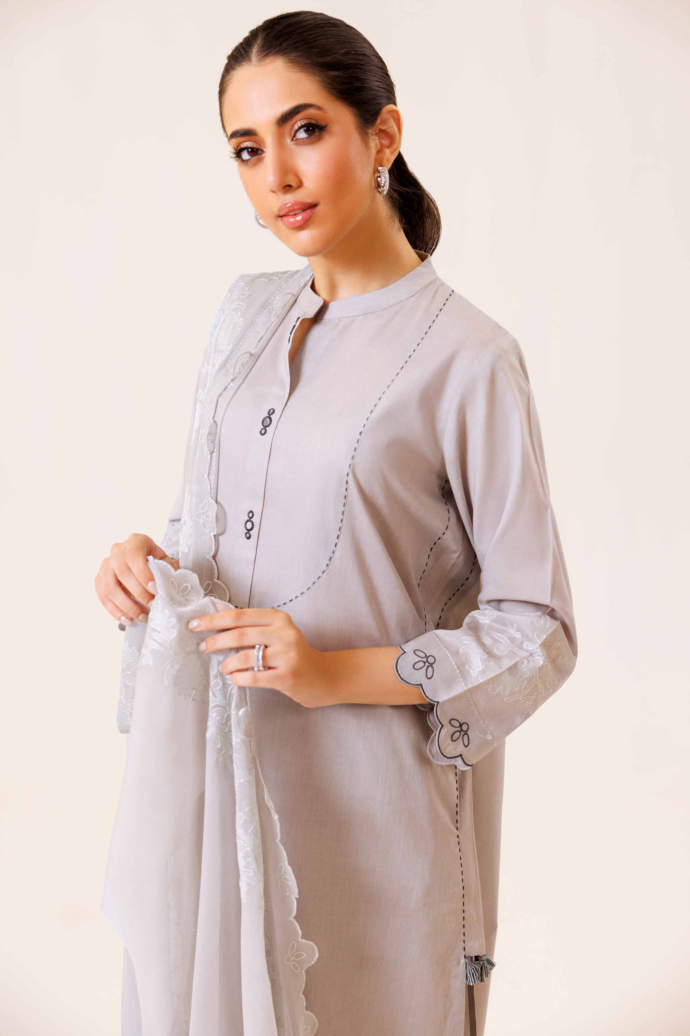 3 Piece - Embroidered Suit - KFS24-94 - Image 4