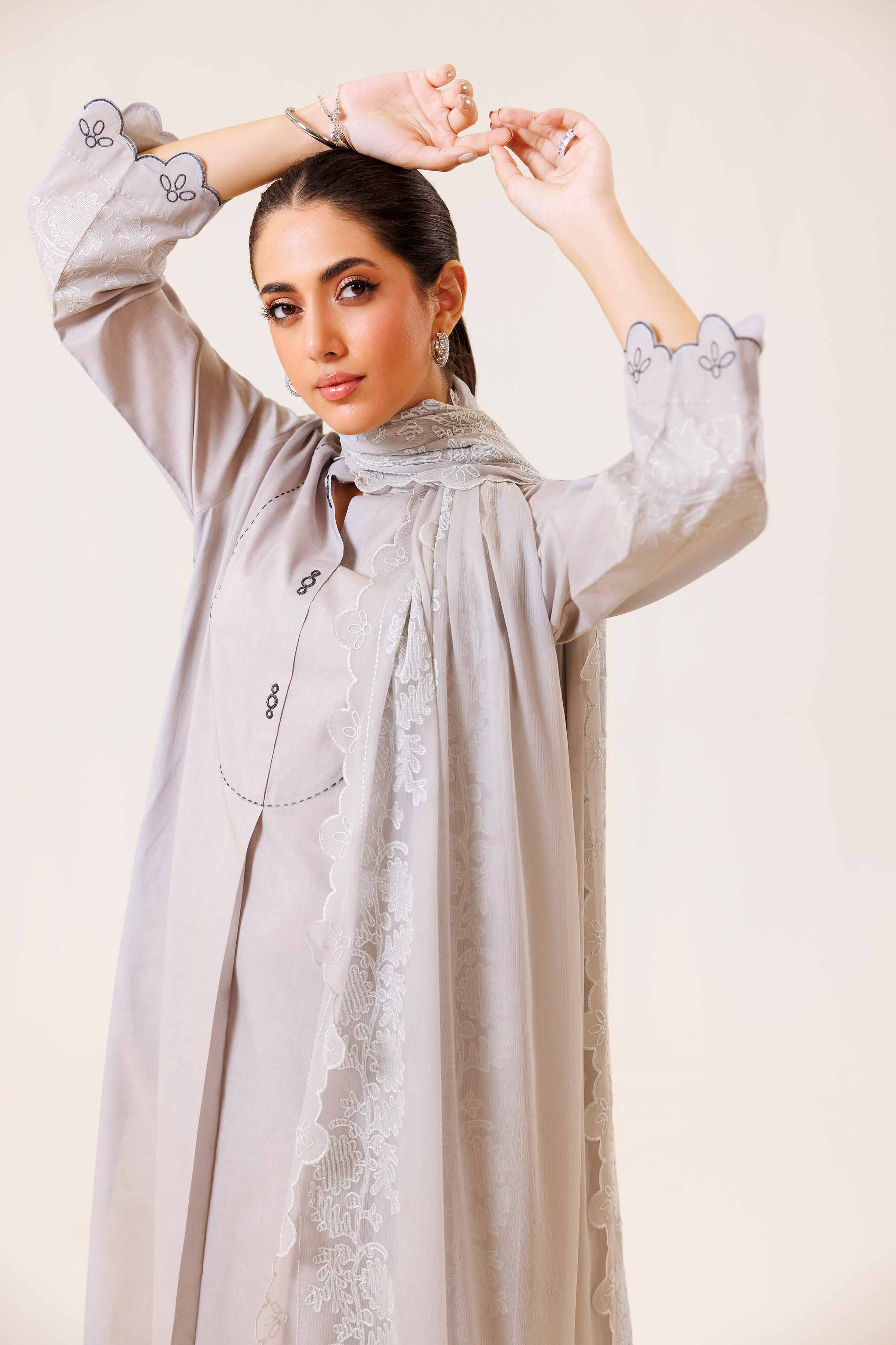 3 Piece - Embroidered Suit - KFS24-94 - Image 8