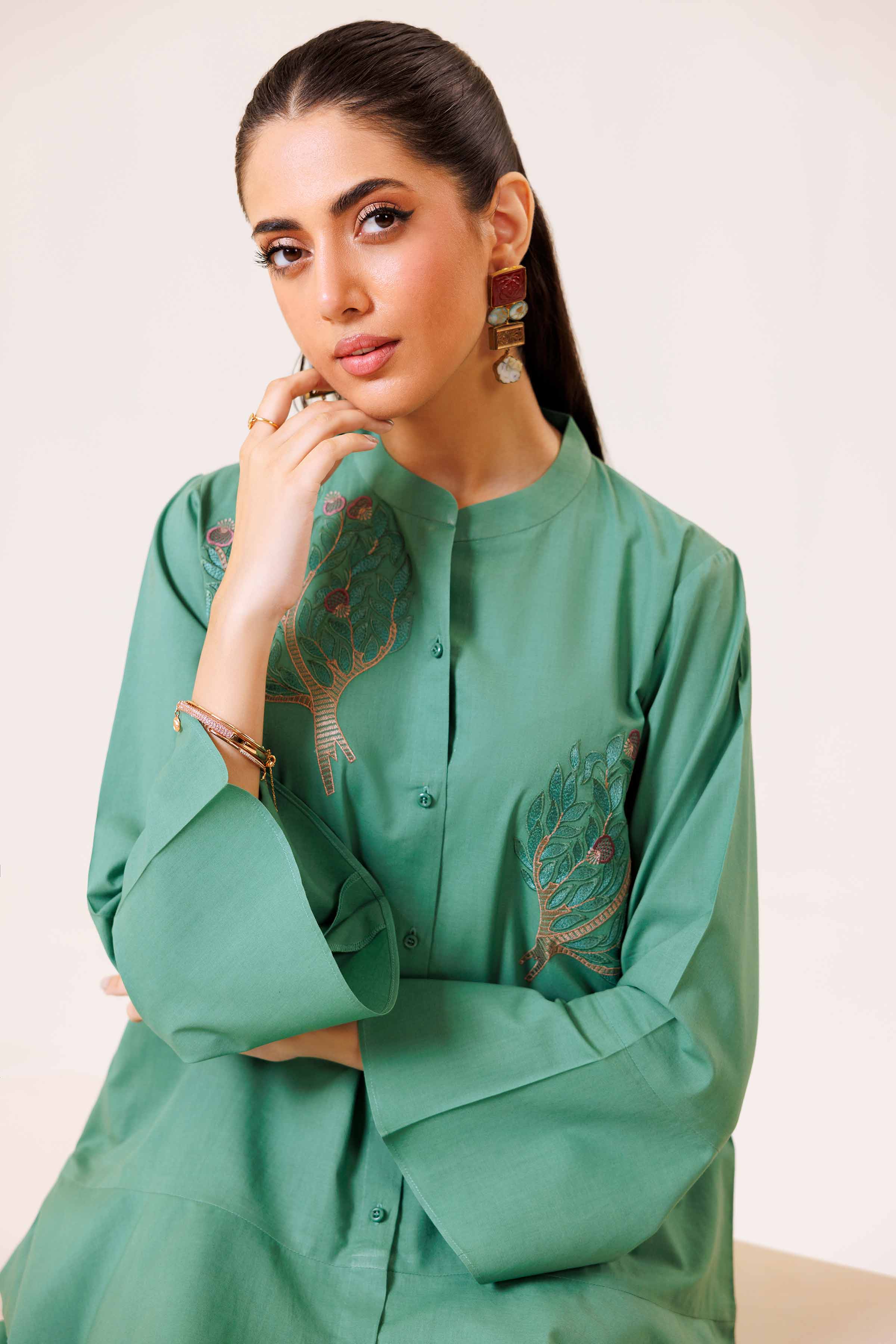 2 Piece - Embroidered Suit - KFS24-98 - Image 7