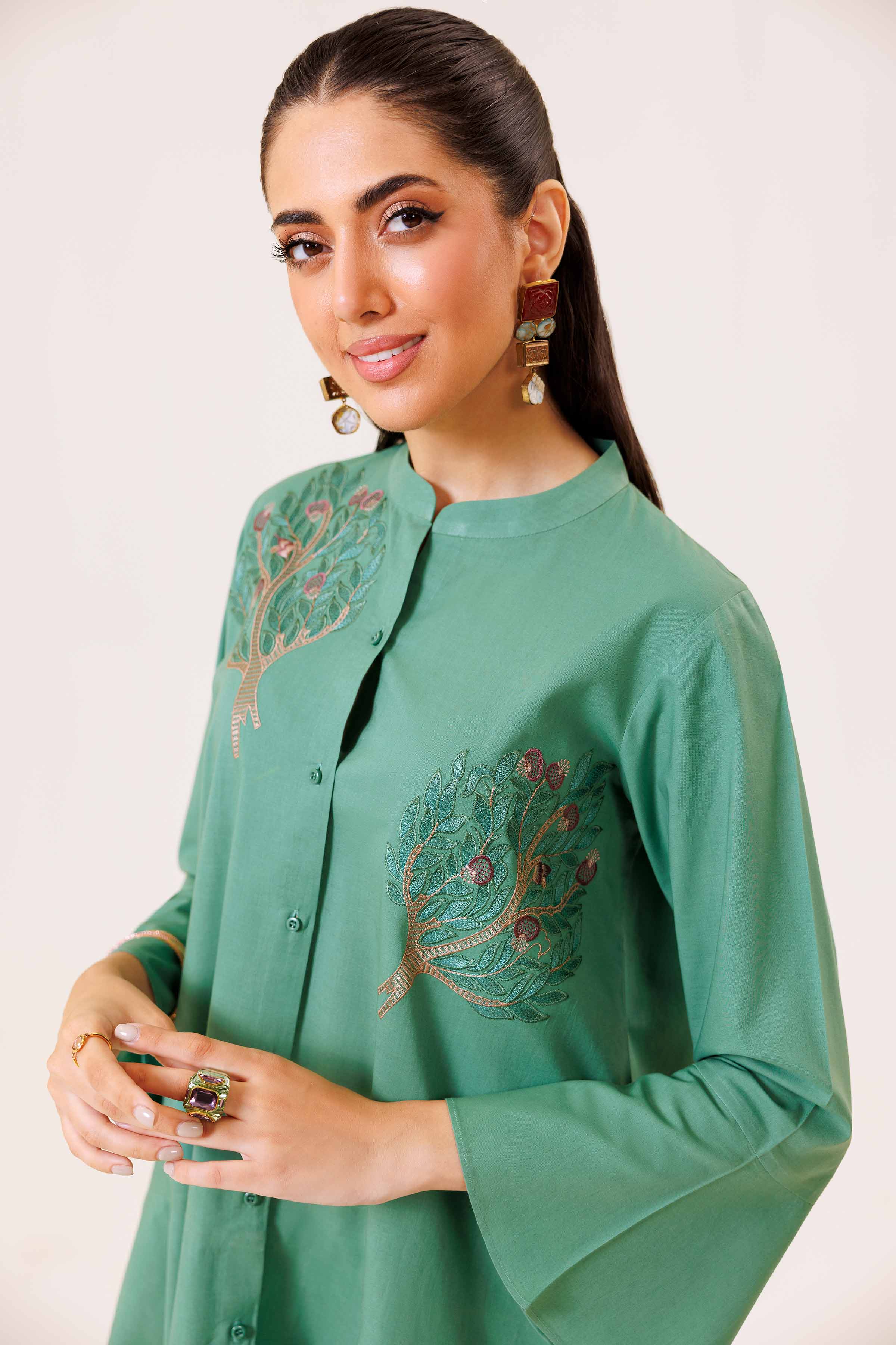 2 Piece - Embroidered Suit - KFS24-98 - Image 9