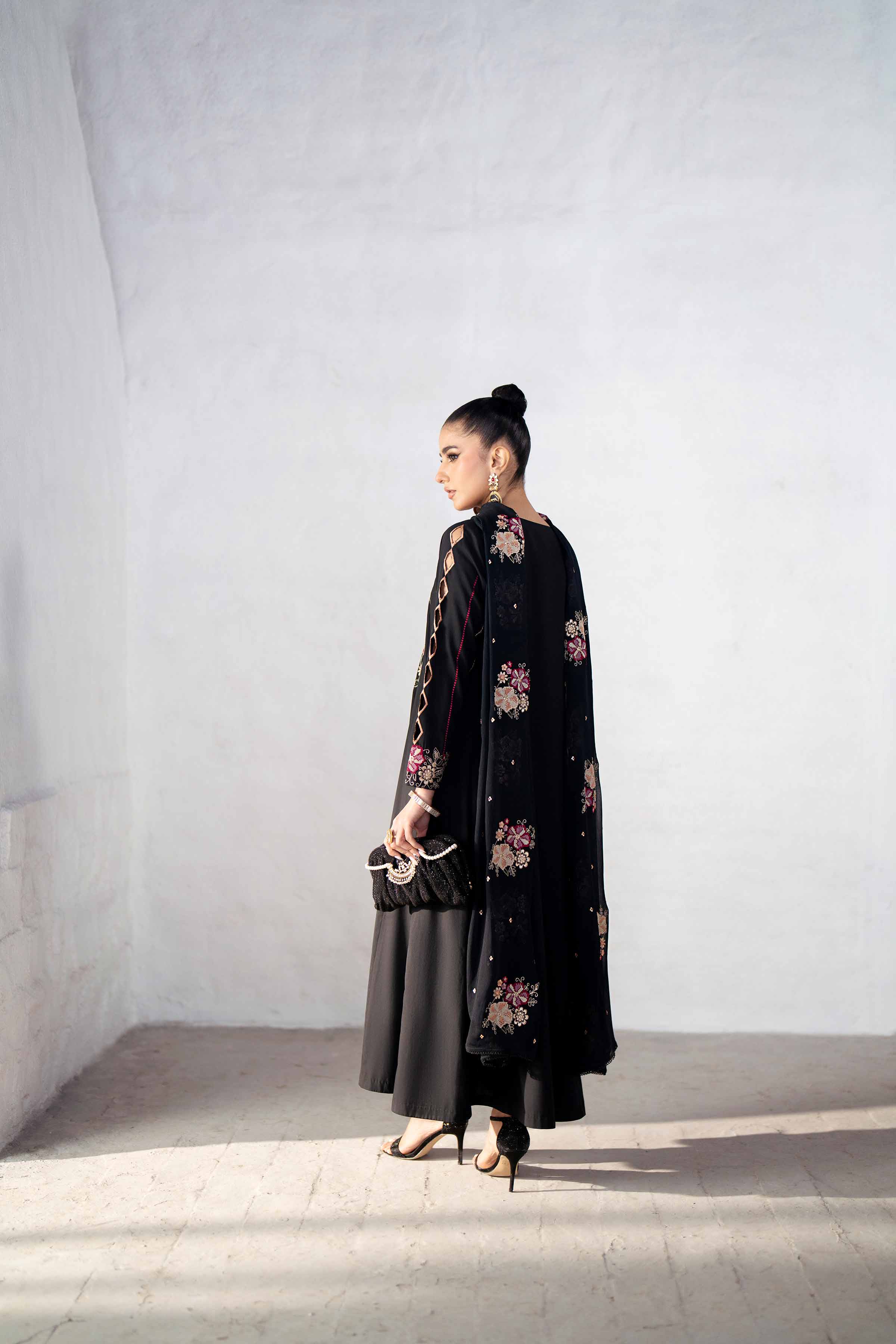 2 Piece - Embroidered Suit - KFS25-10 - Image 3
