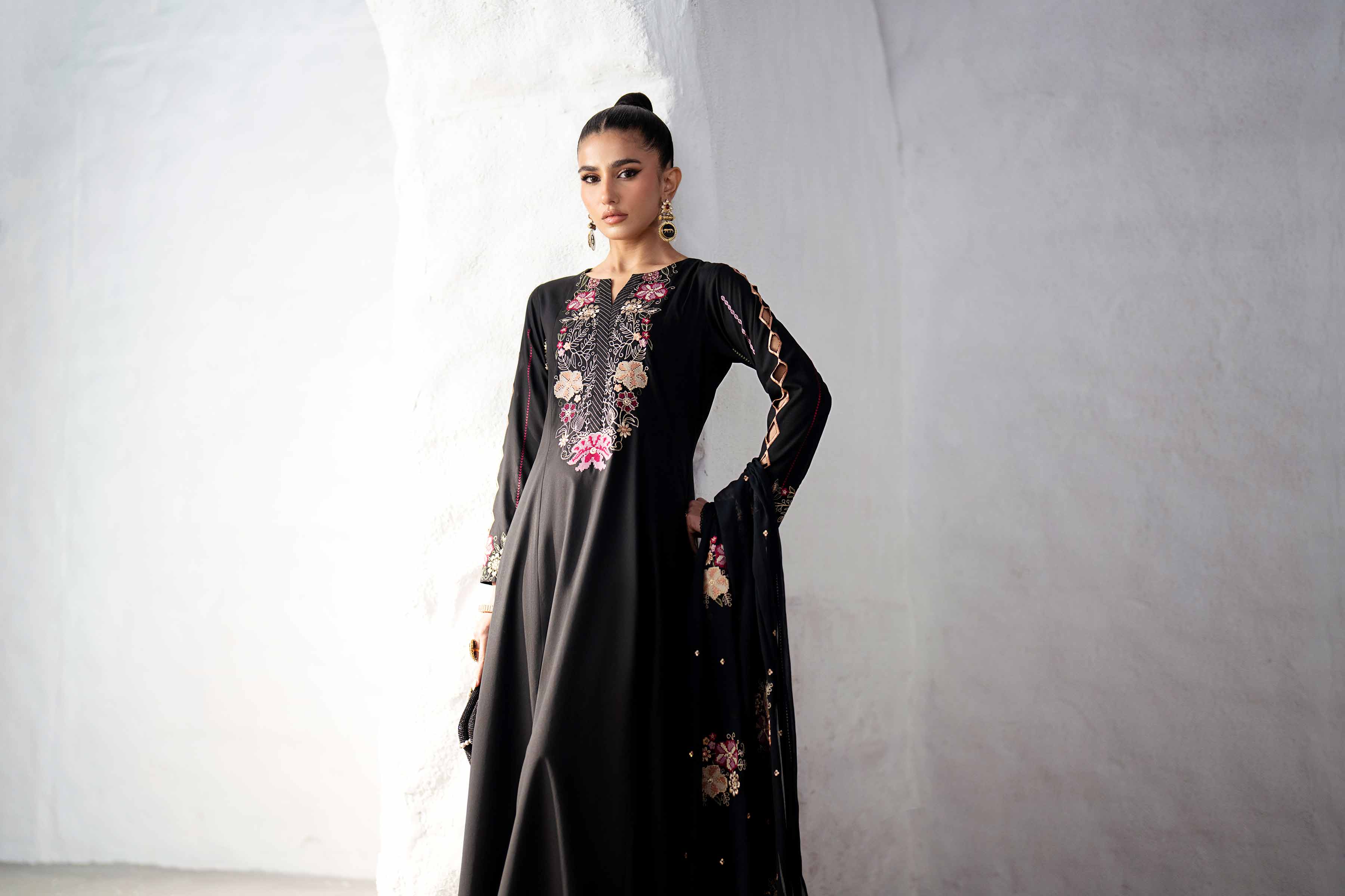 2 Piece - Embroidered Suit - KFS25-10 - Image 9