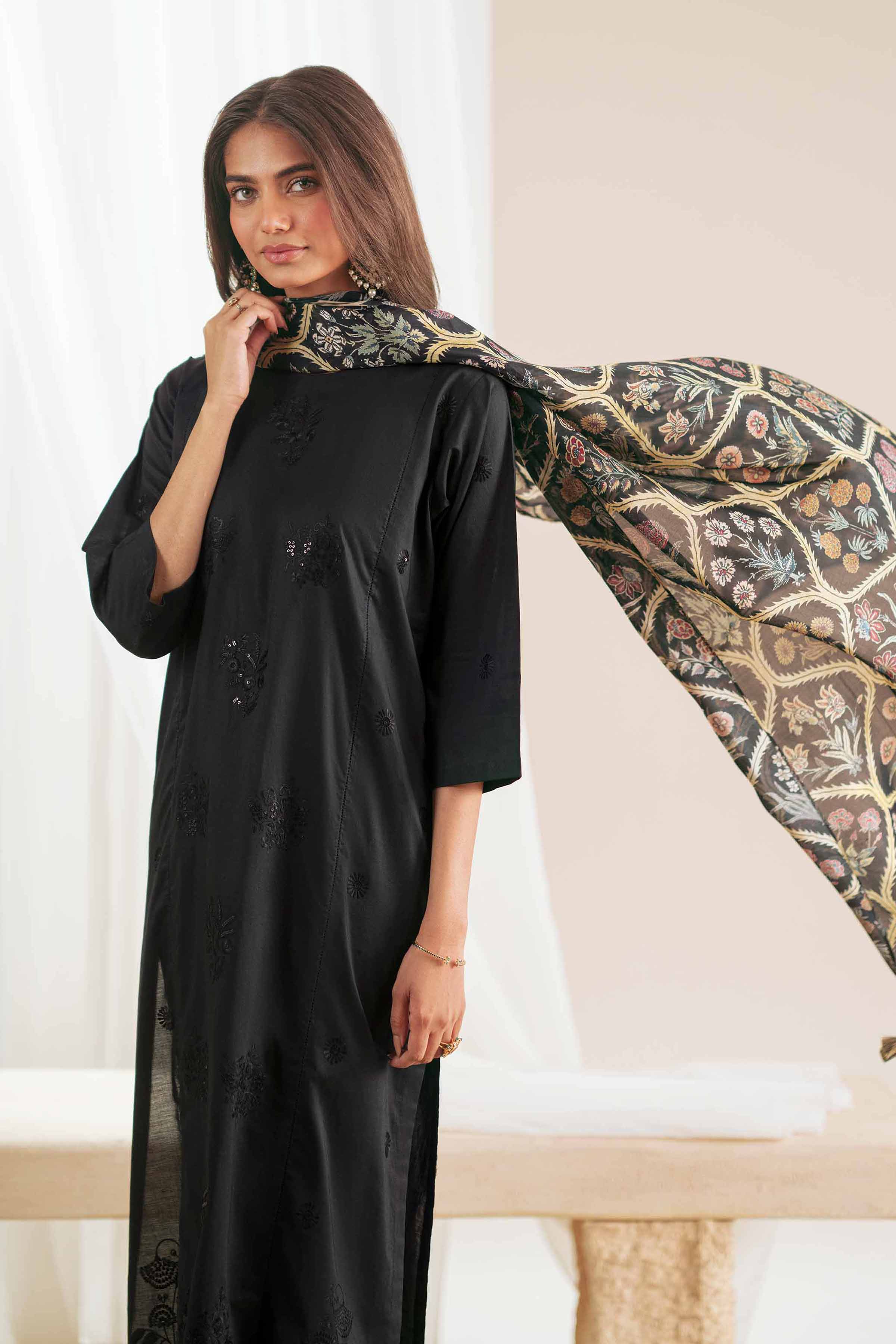 3 Piece - Embroidered Suit - KFS25-109 - Image 2