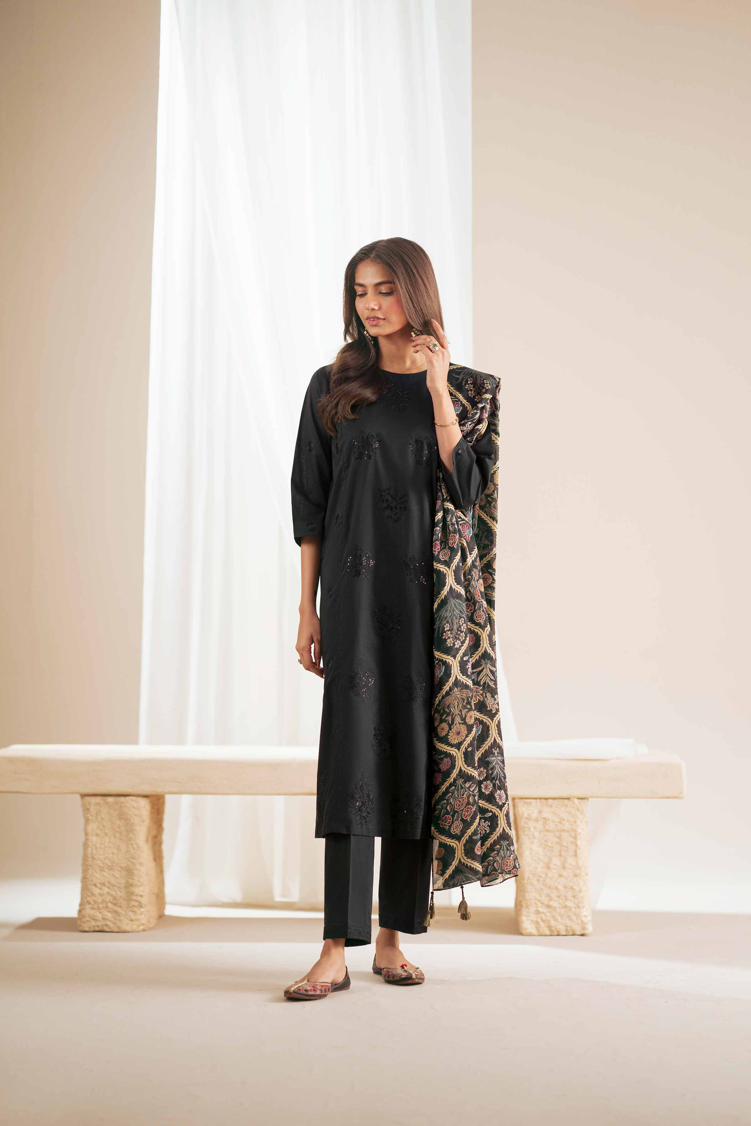 3 Piece - Embroidered Suit - KFS25-109 - Image 8