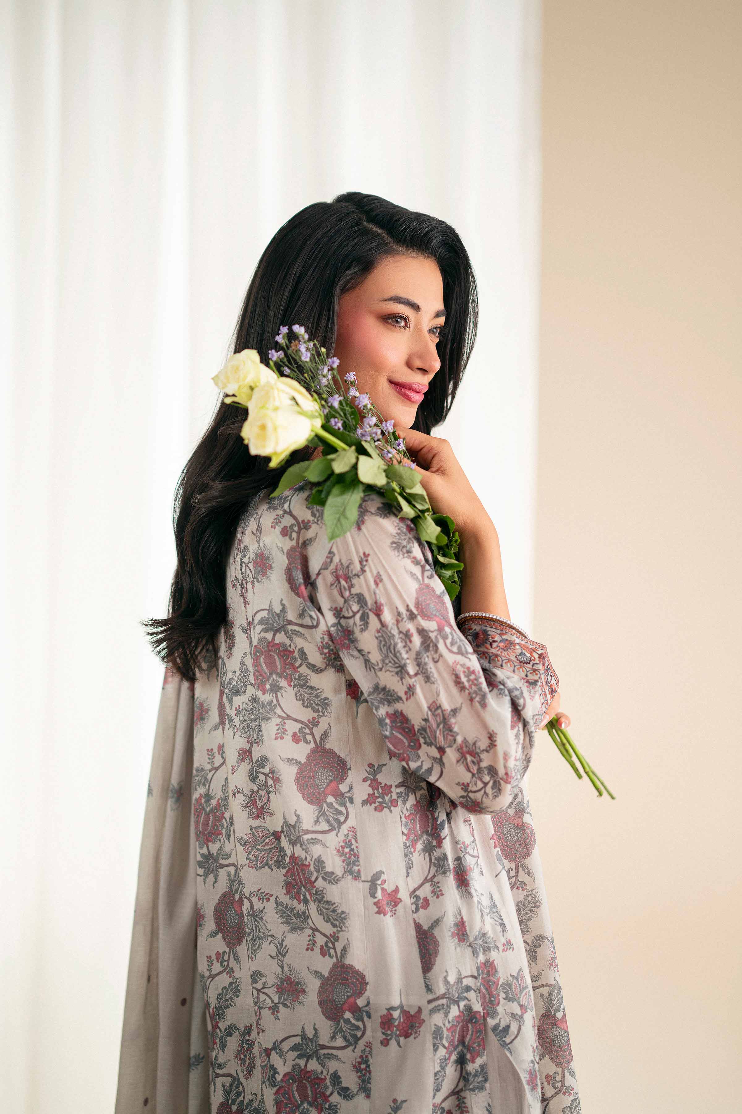 3 Piece - Printed Embroidered Suit - KFS25-115 - Image 11