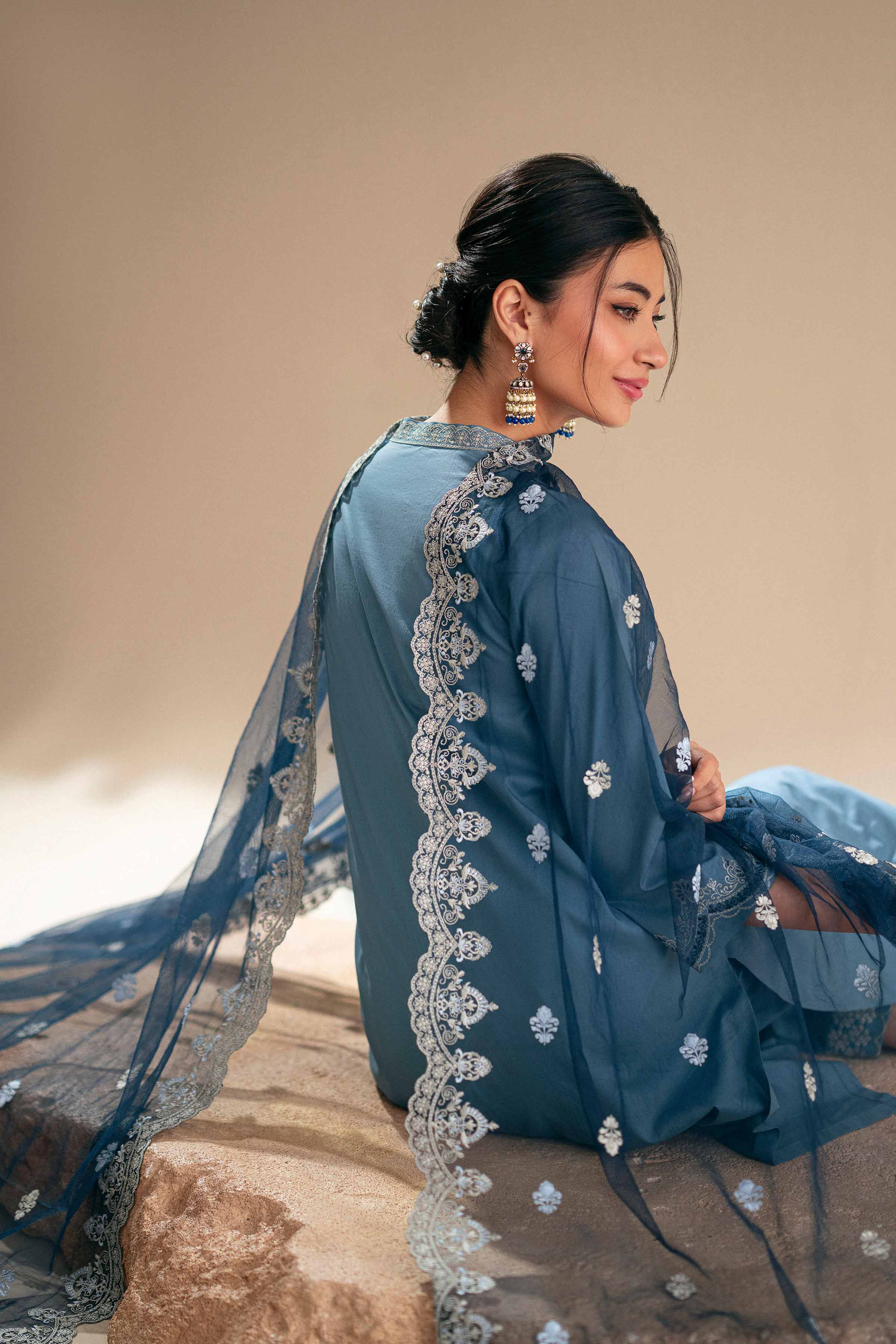 3 Piece - Embroidered Suit - KFS25-122 - Image 12
