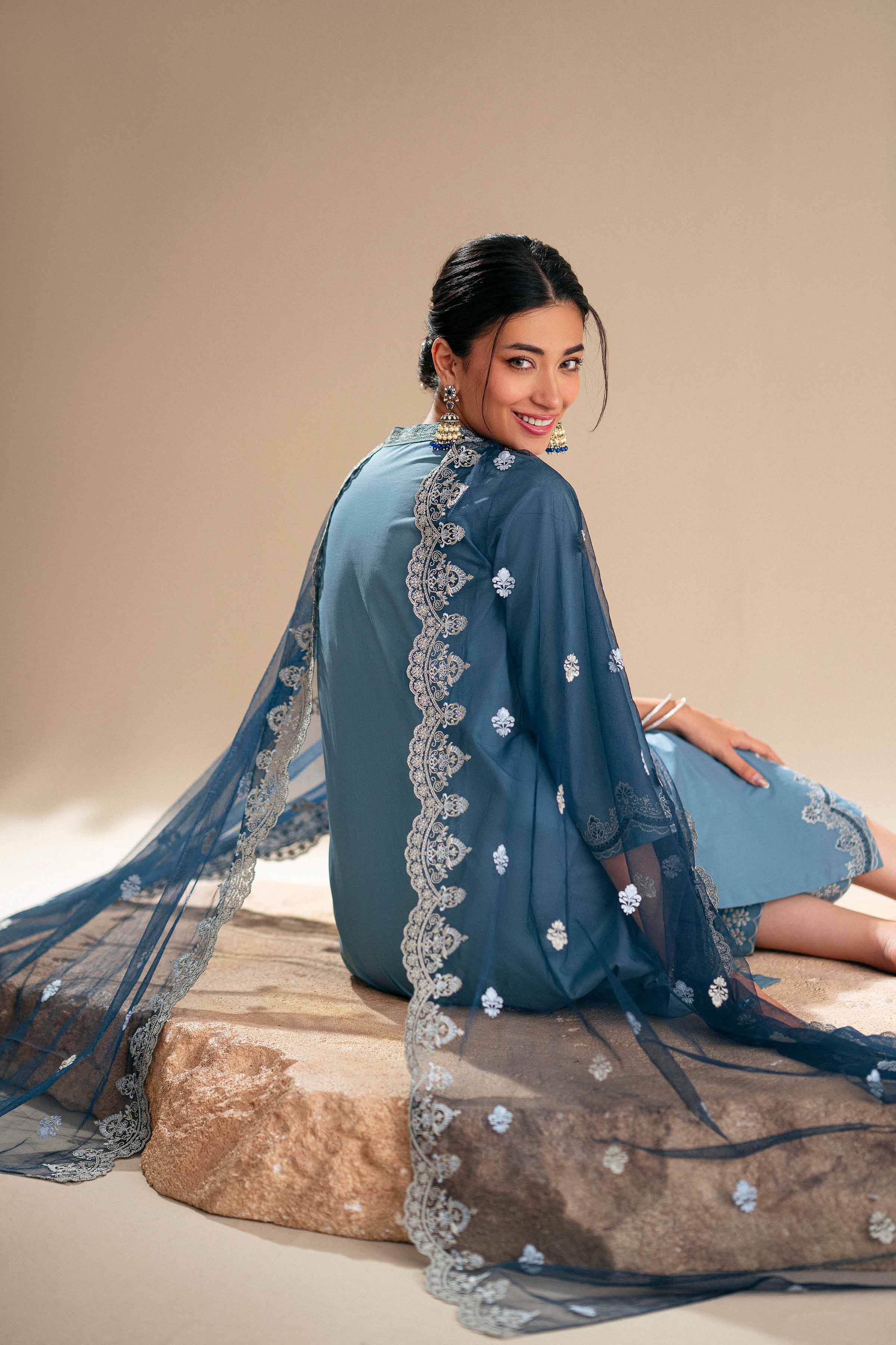 3 Piece - Embroidered Suit - KFS25-122 - Image 5