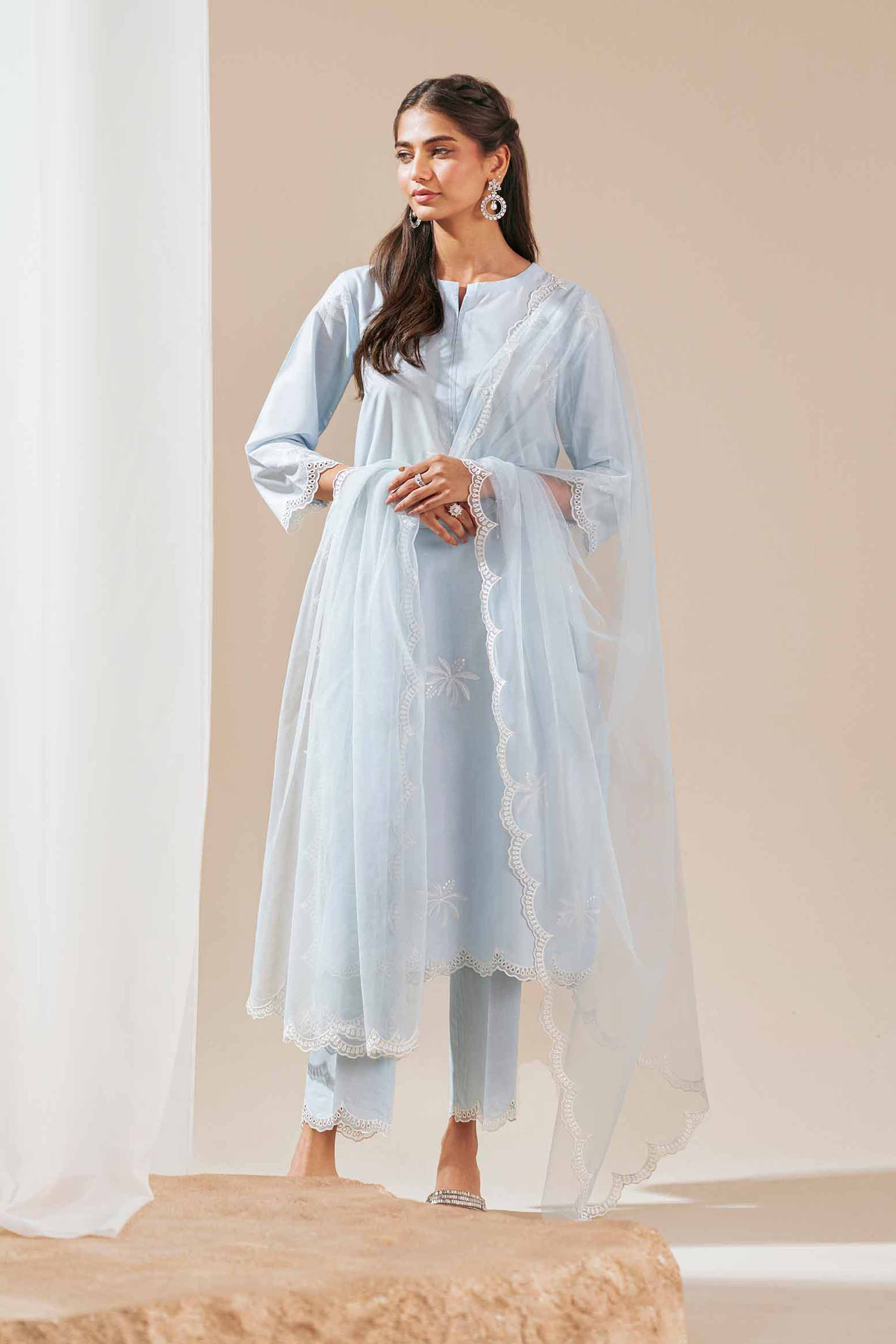 3 Piece - Embroidered Suit - KFS25-125