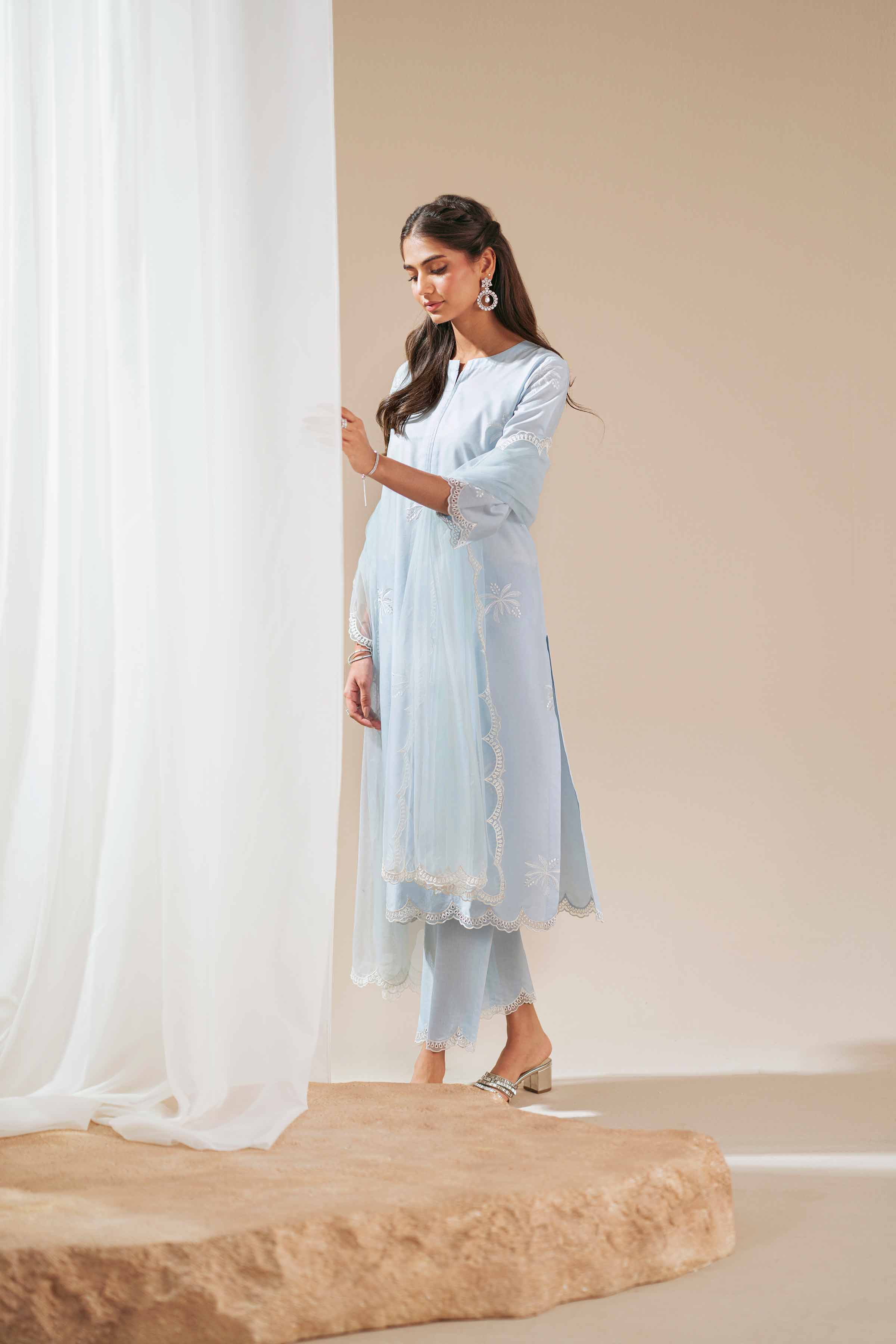 3 Piece - Embroidered Suit - KFS25-125 - Image 12