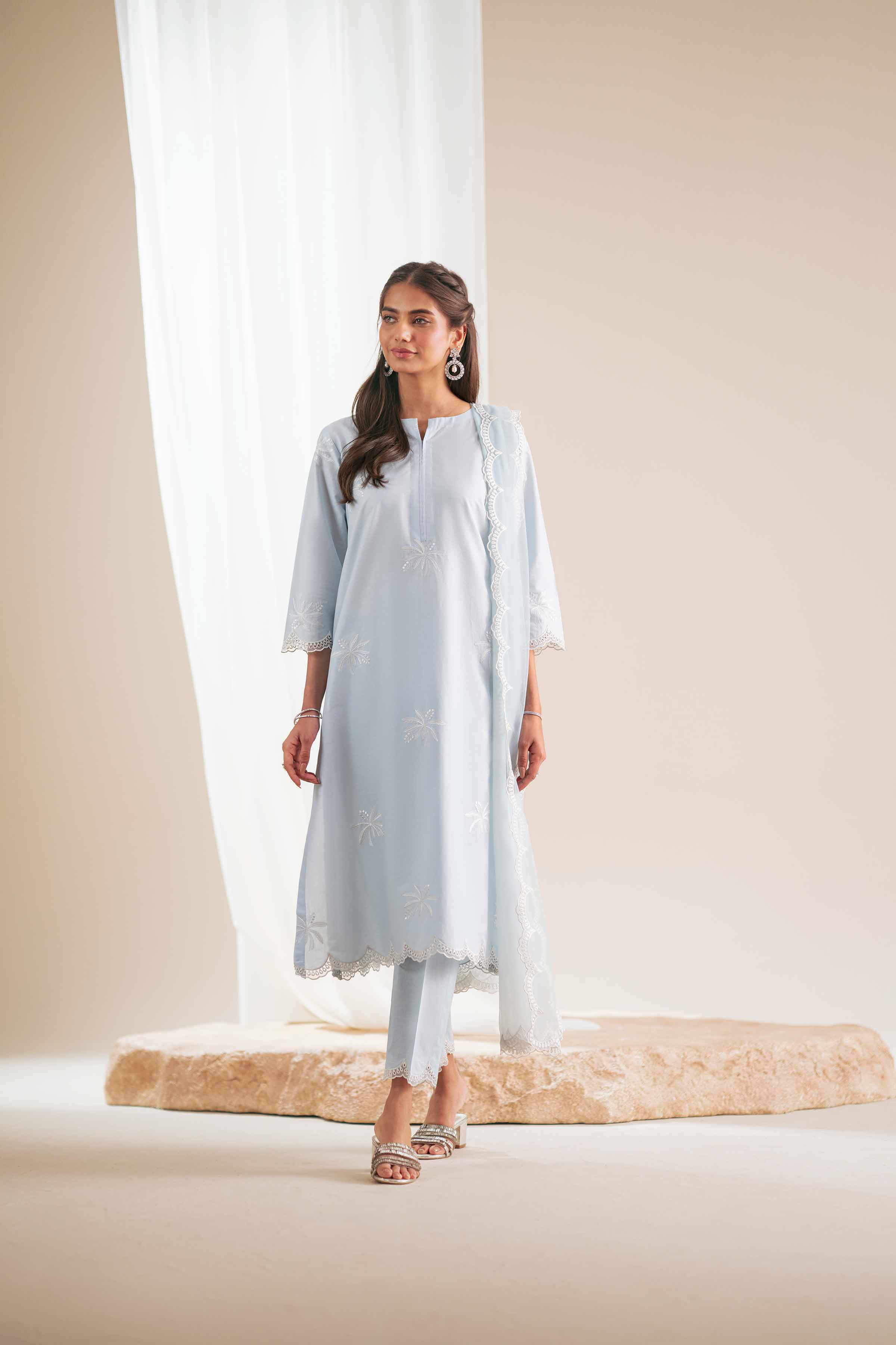 3 Piece - Embroidered Suit - KFS25-125 - Image 5