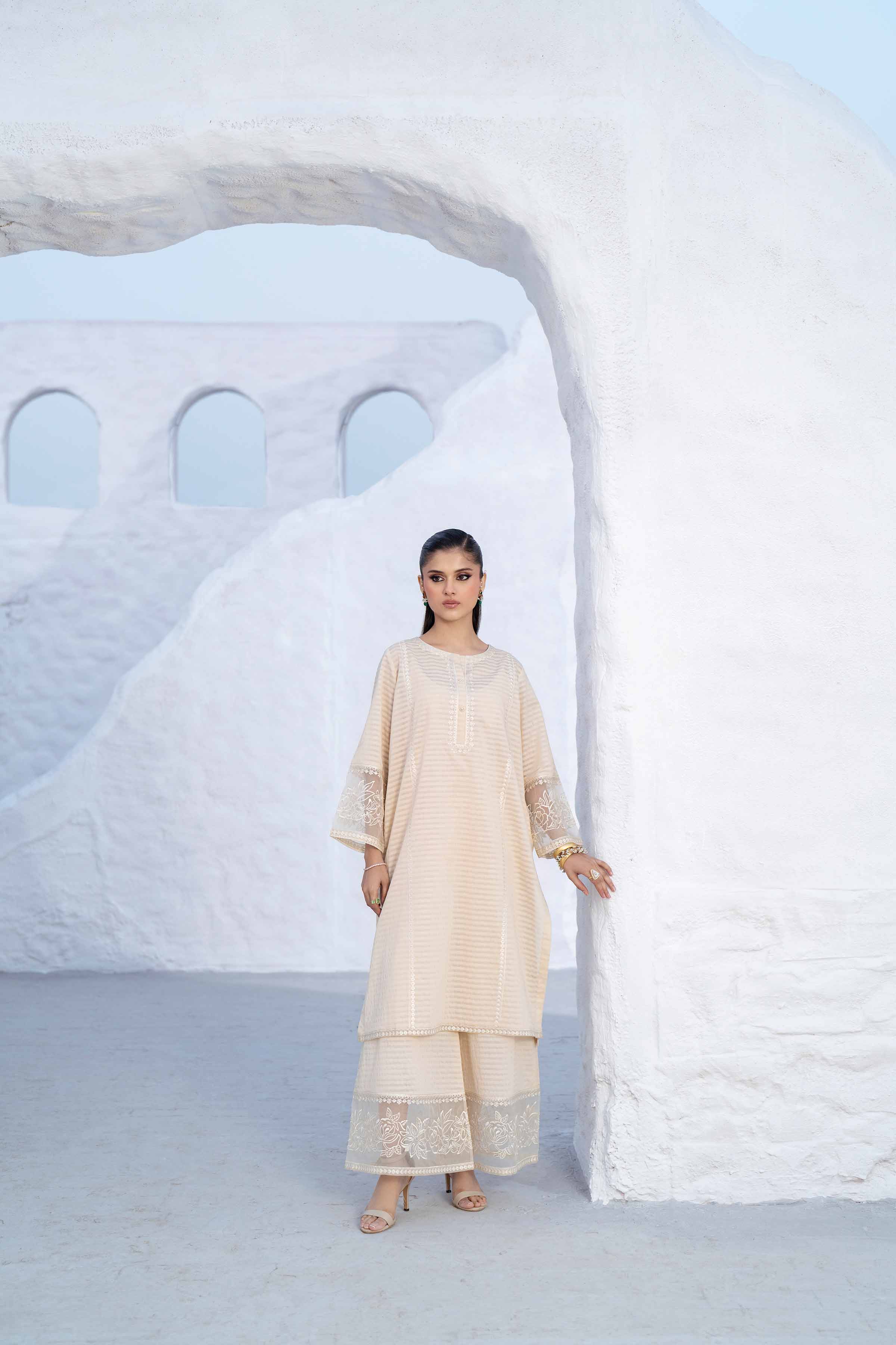 2 Piece - Embroidered Suit - KFS25-13 - Image 5