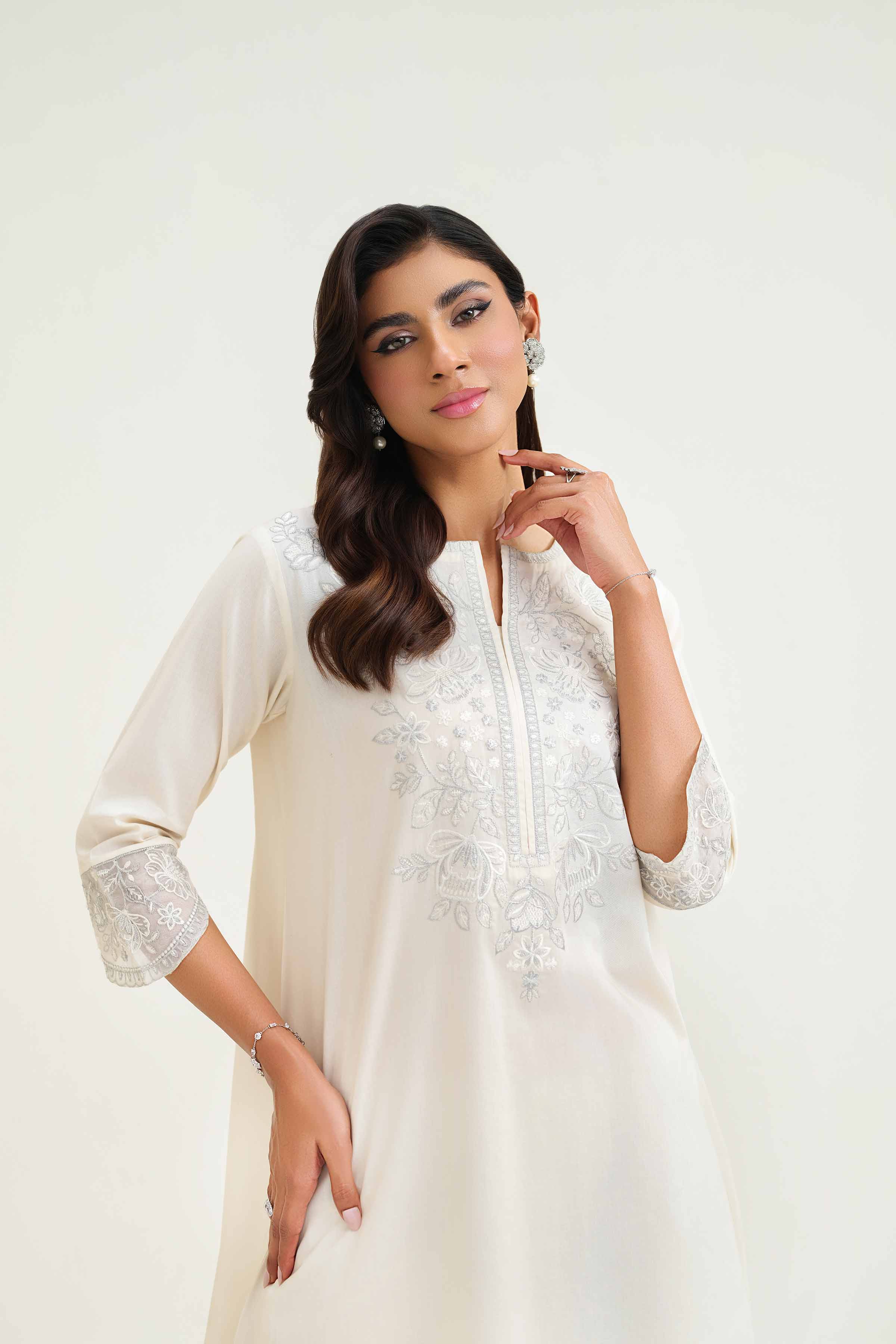 2 Piece - Embroidered Suit - KFS25-22 - Image 4