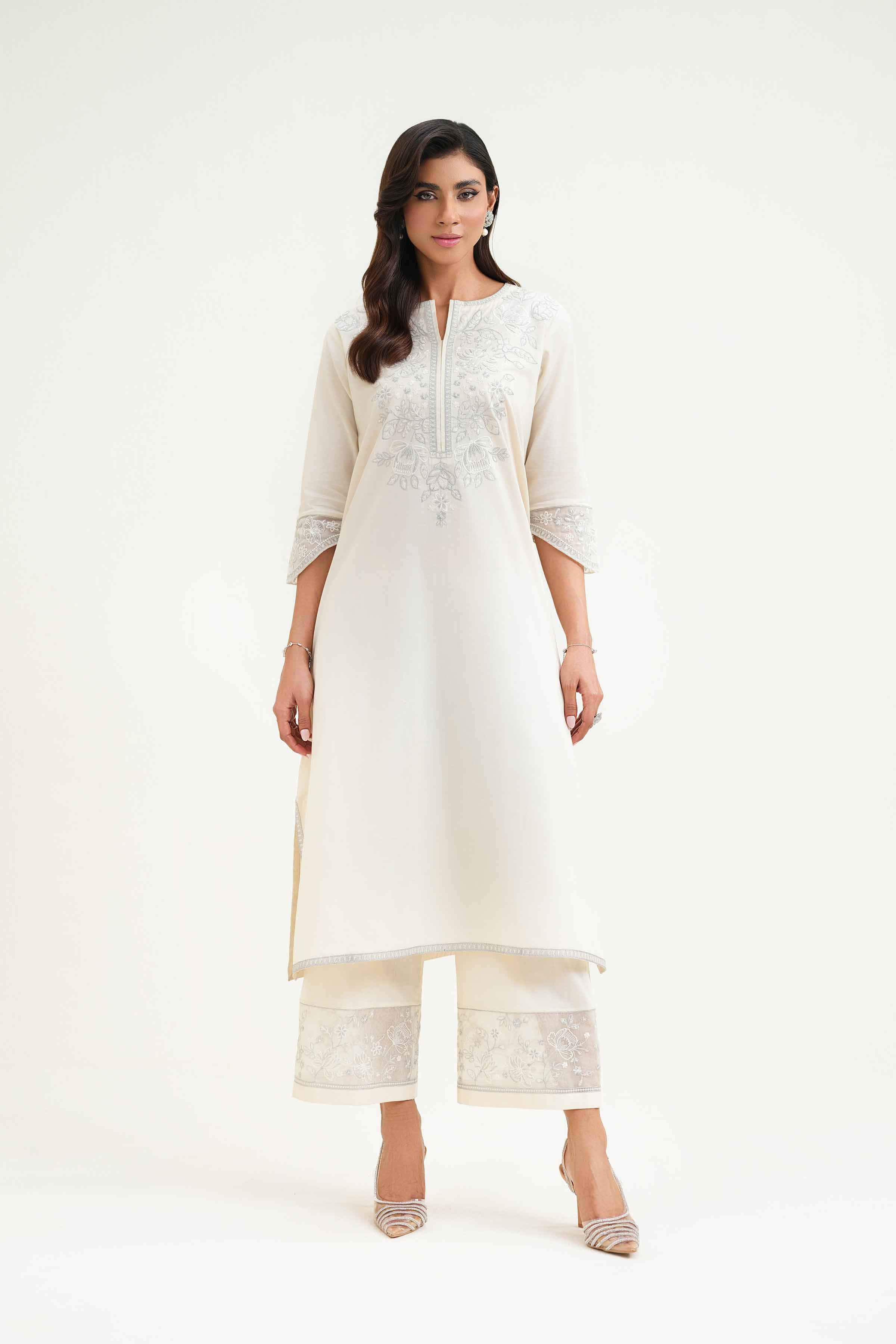 2 Piece - Embroidered Suit - KFS25-22 - Image 7