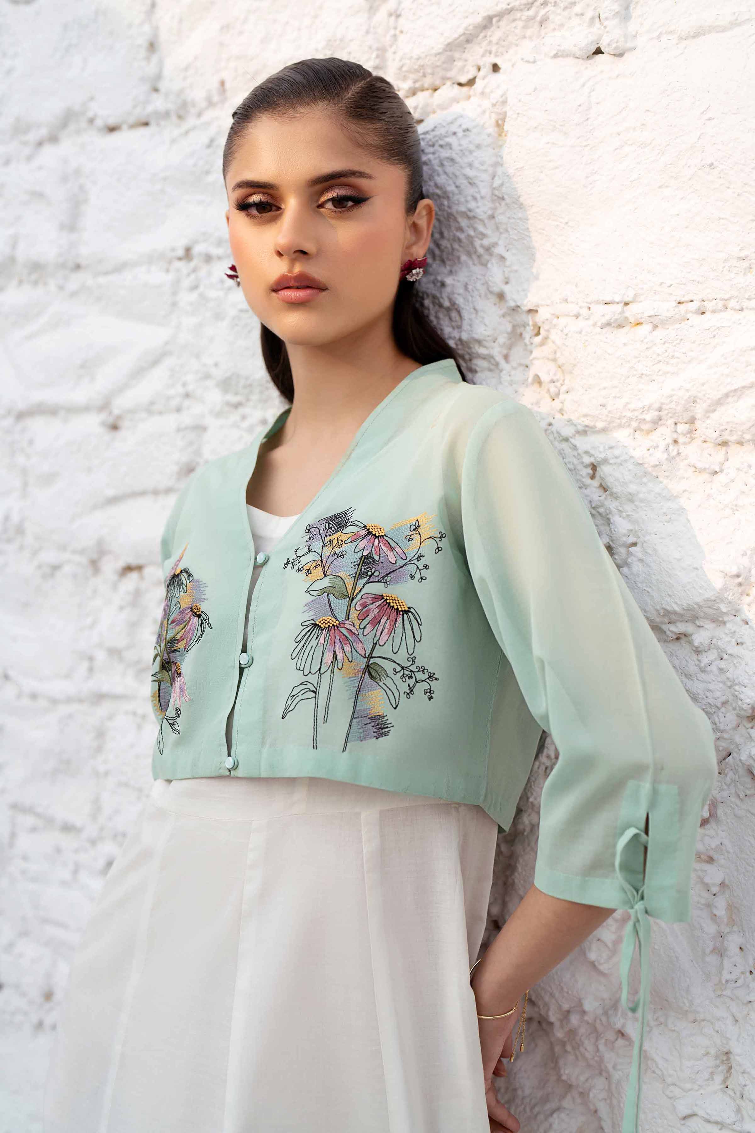 2 Piece - Embroidered Suit - KFS25-24 - Image 2