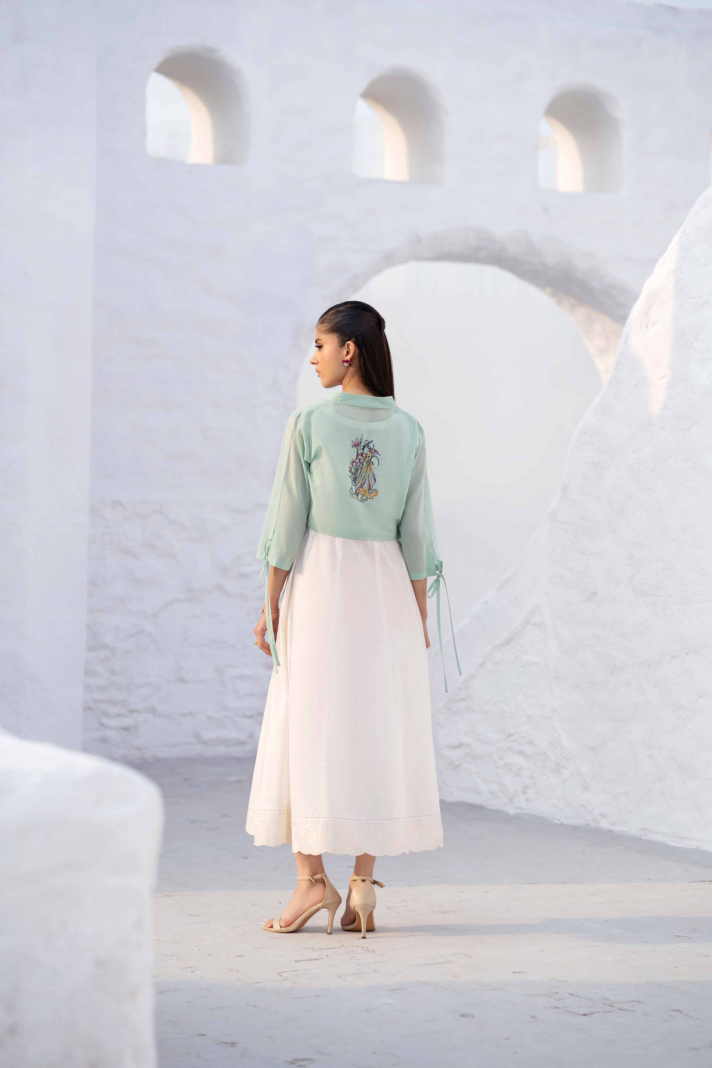 2 Piece - Embroidered Suit - KFS25-24 - Image 4
