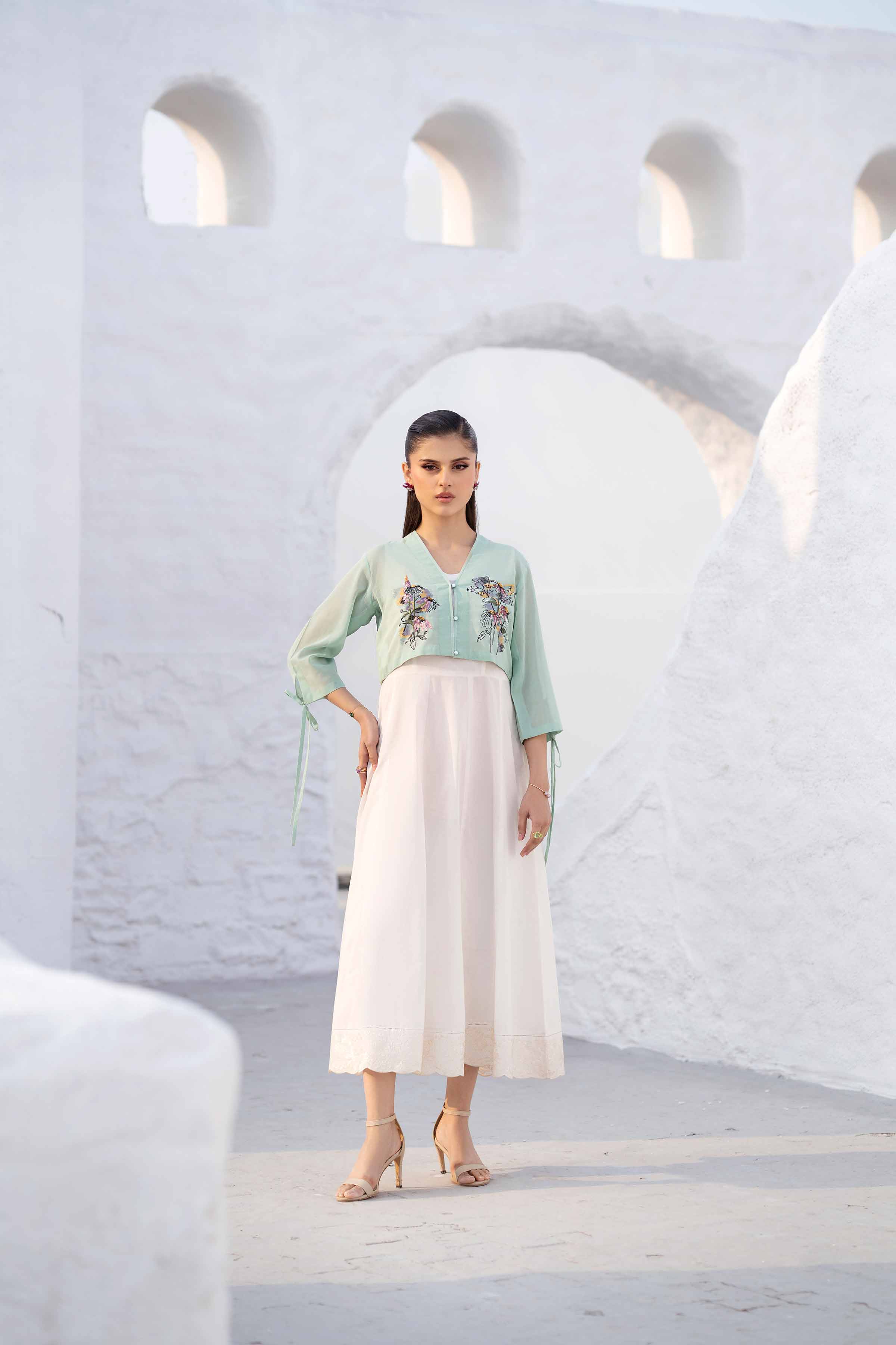 2 Piece - Embroidered Suit - KFS25-24 - Image 5