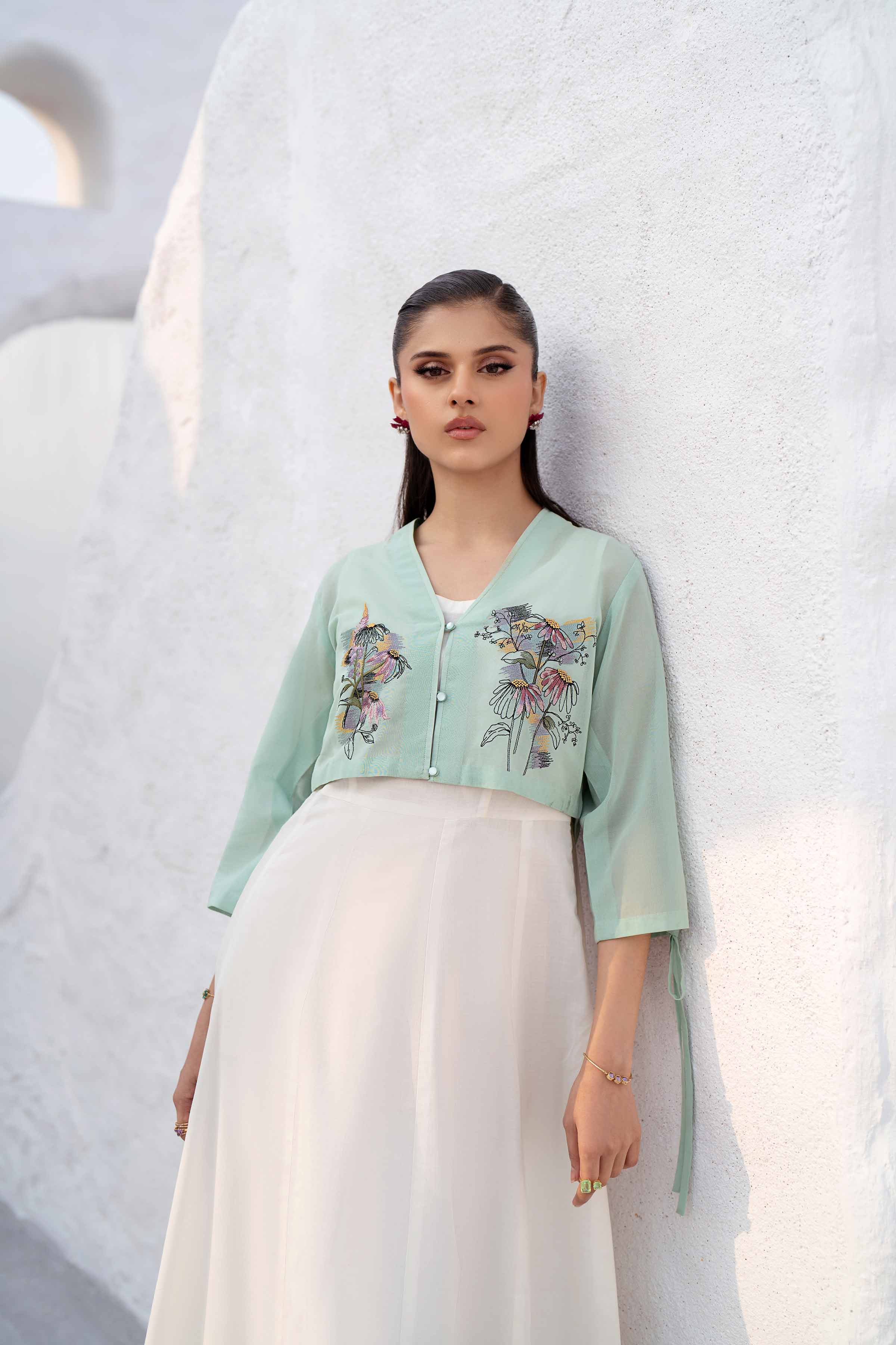 2 Piece - Embroidered Suit - KFS25-24 - Image 7
