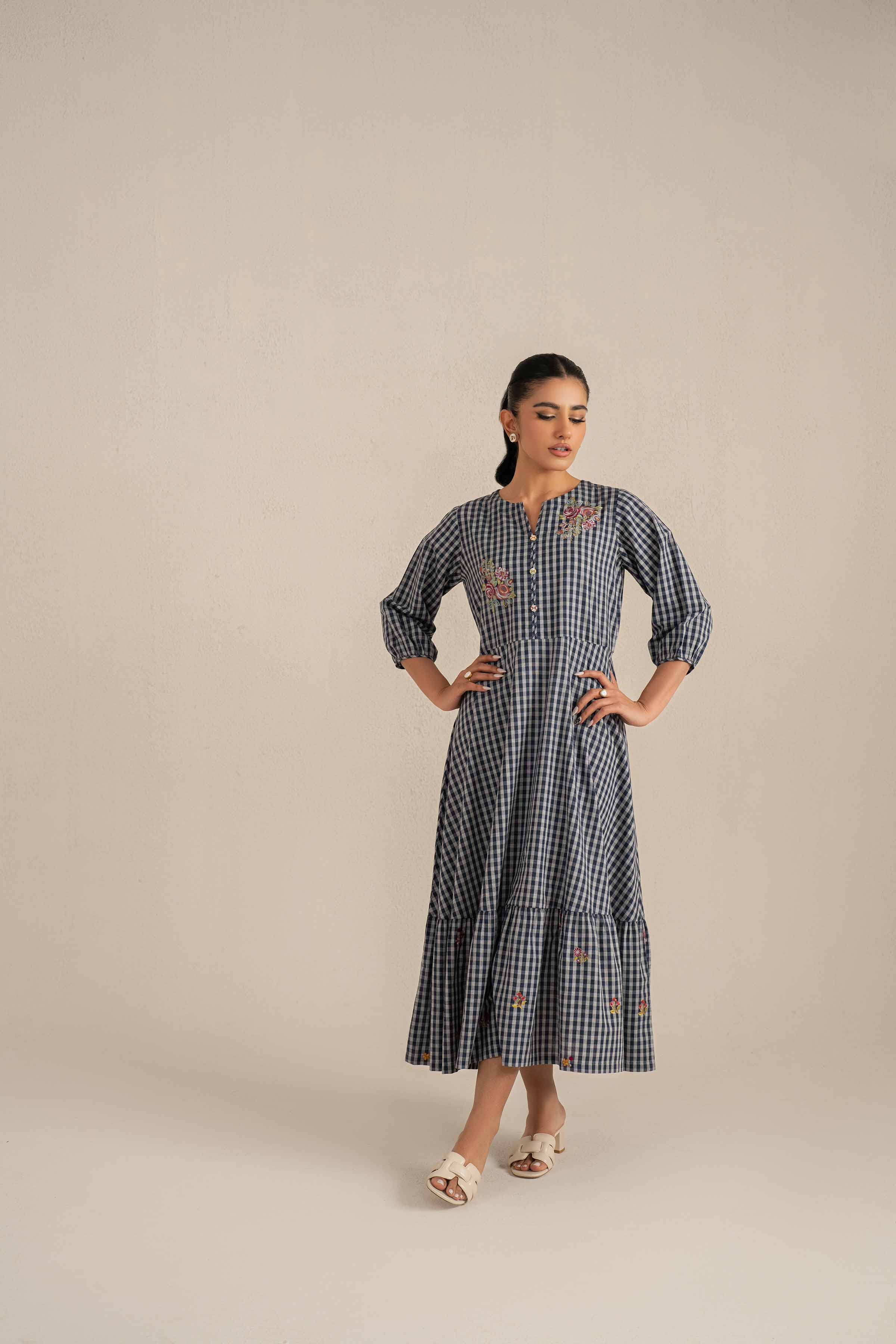 Embroidered Dress - KFS25-33 - Image 4