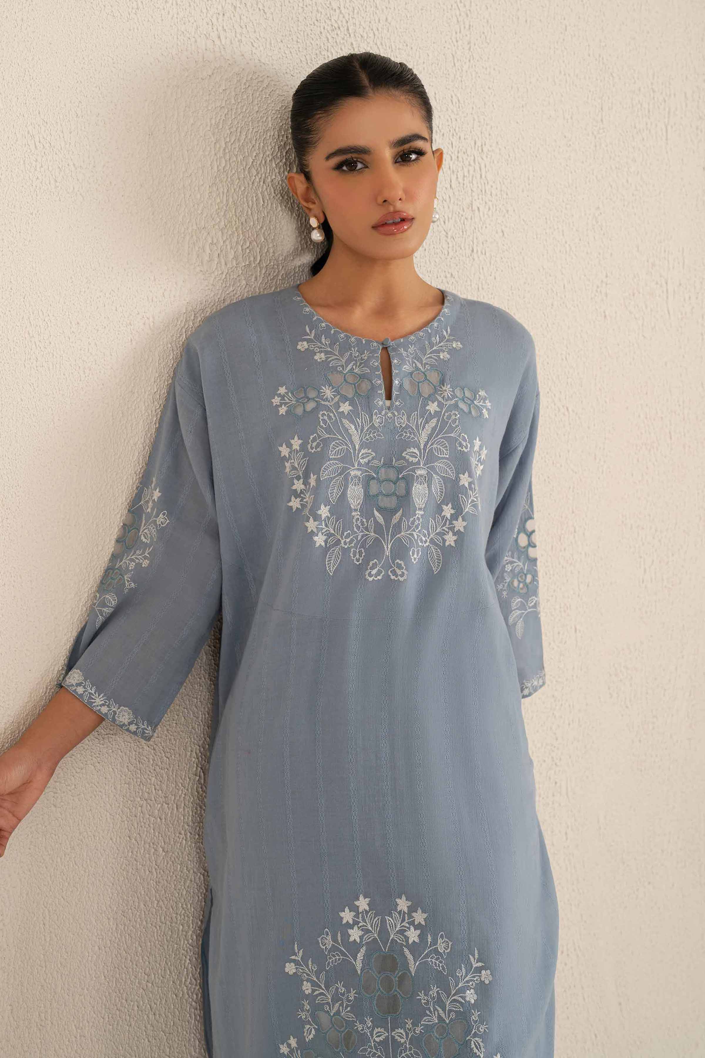 2 Piece - Embroidered Suit - KFS25-34 - Image 2
