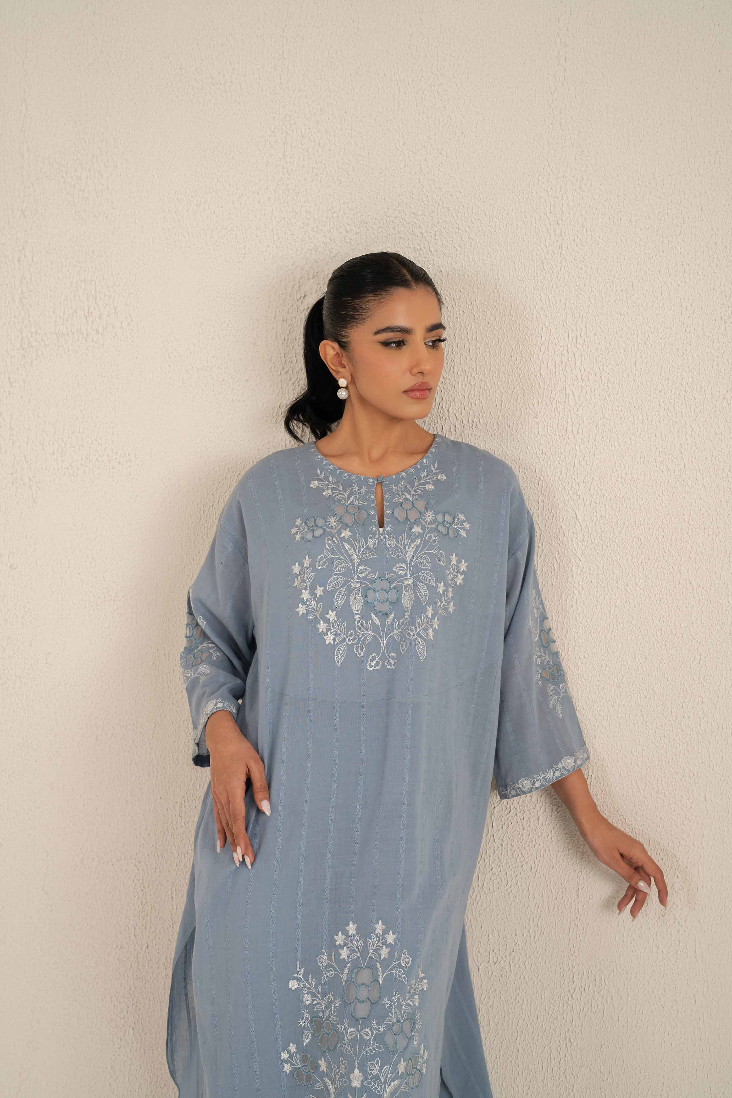2 Piece - Embroidered Suit - KFS25-34 - Image 5
