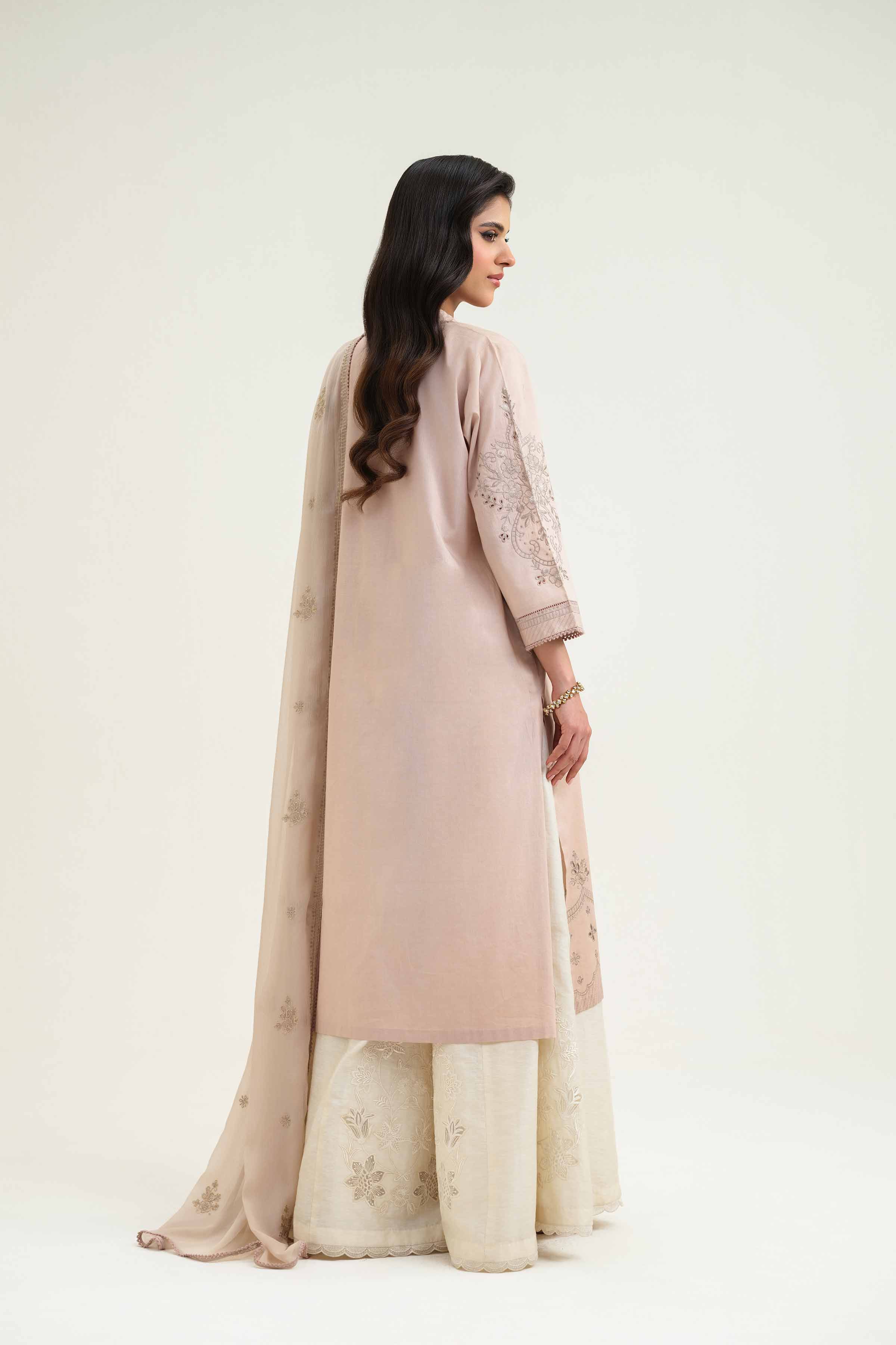 2 Piece - Embroidered Suit - KFS25-46 - Image 3