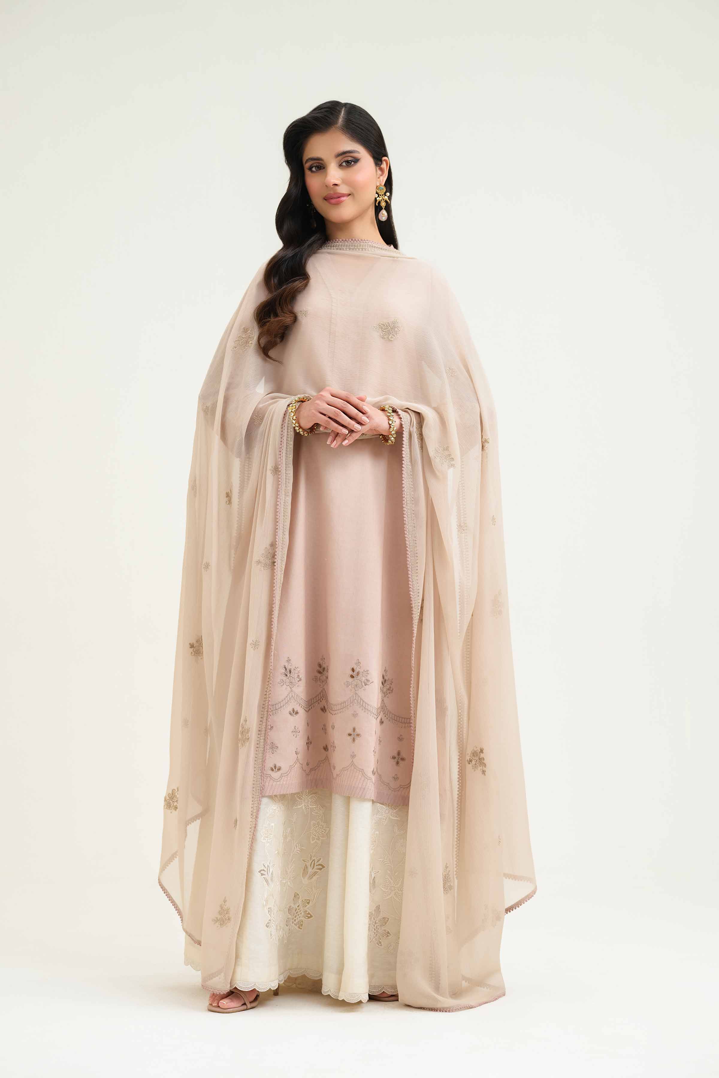 2 Piece - Embroidered Suit - KFS25-46 - Image 5