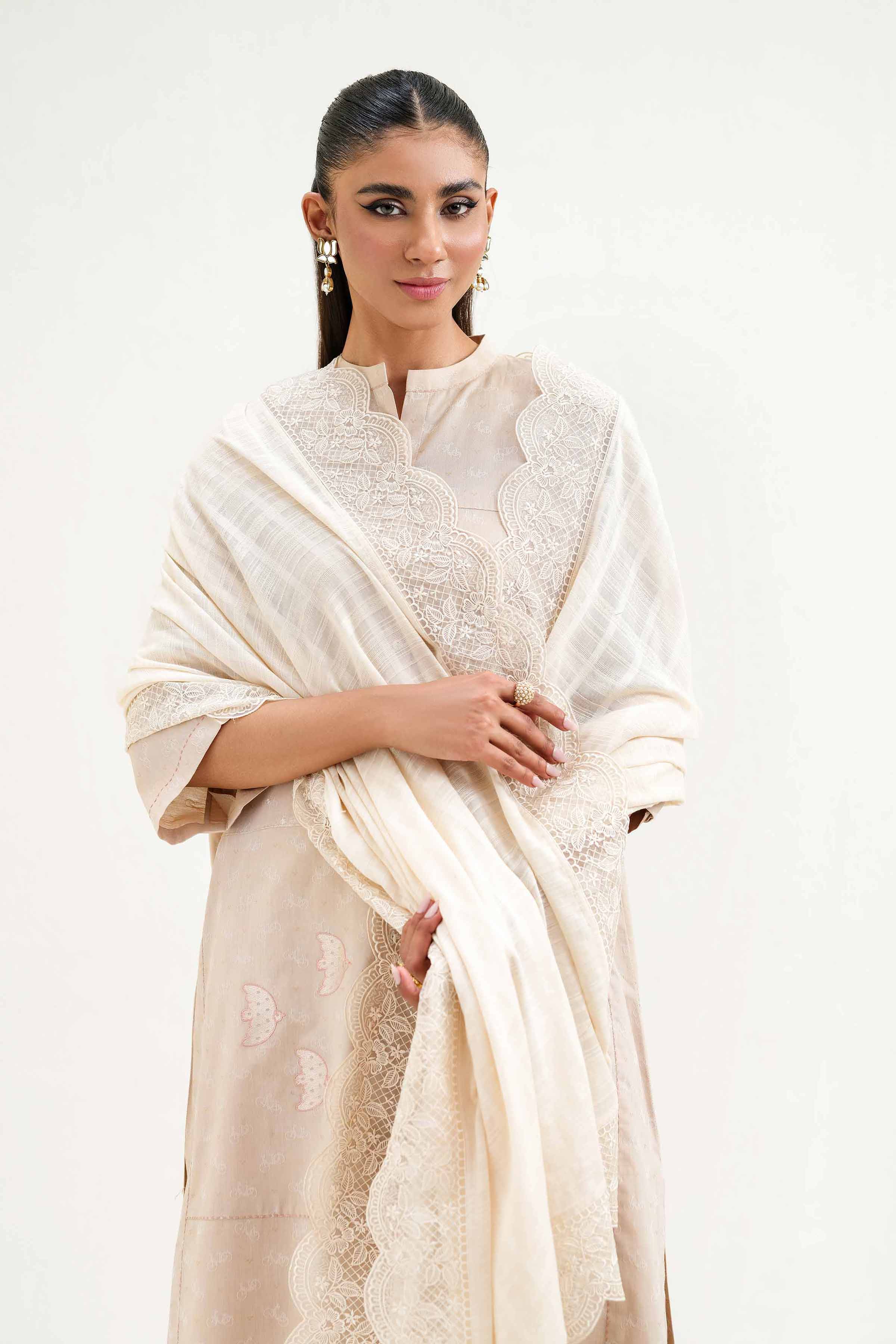 Embroidered Dupatta - KFS25-53 - Image 3