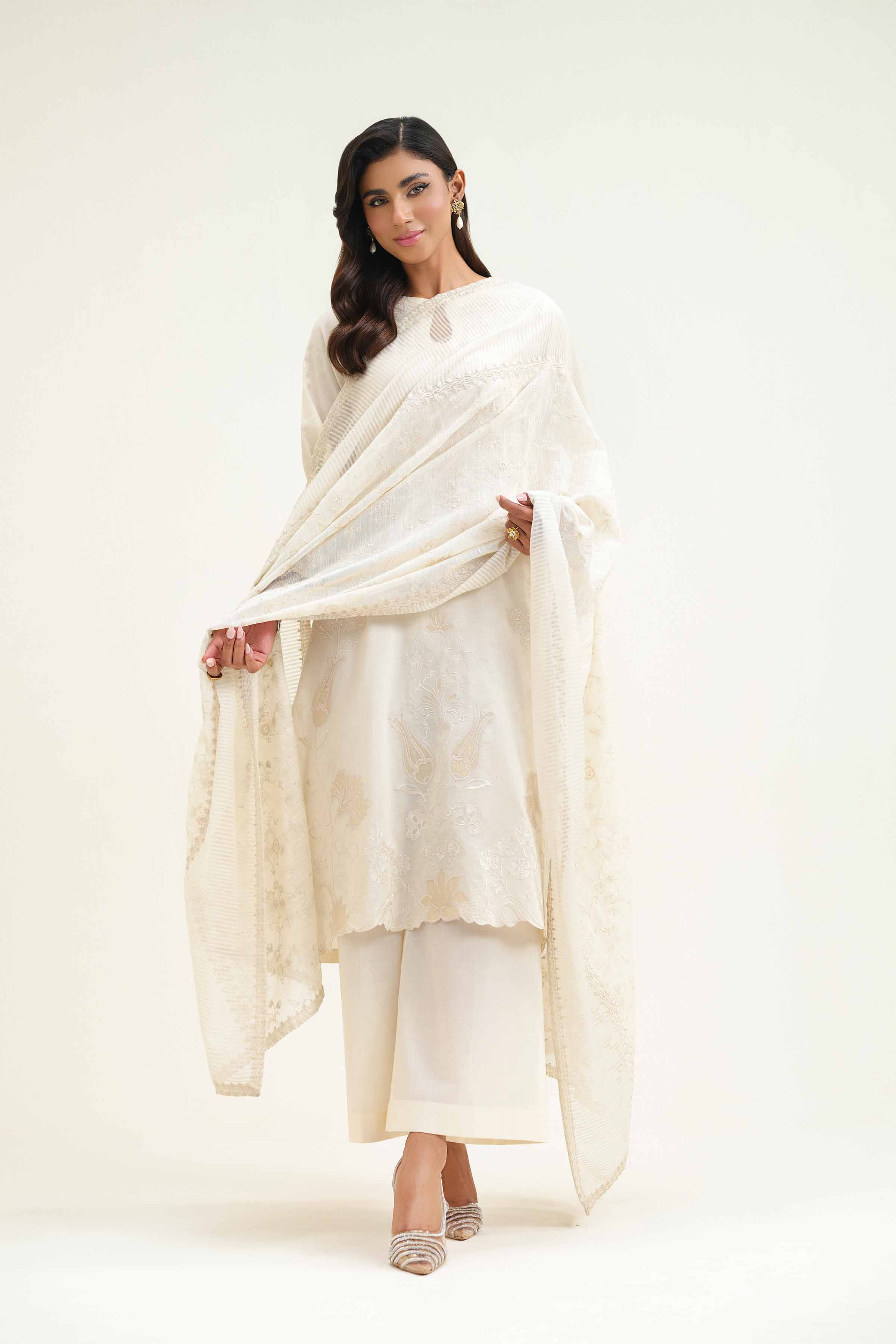 Embroidered Dupatta - KFS25-54 - Image 3
