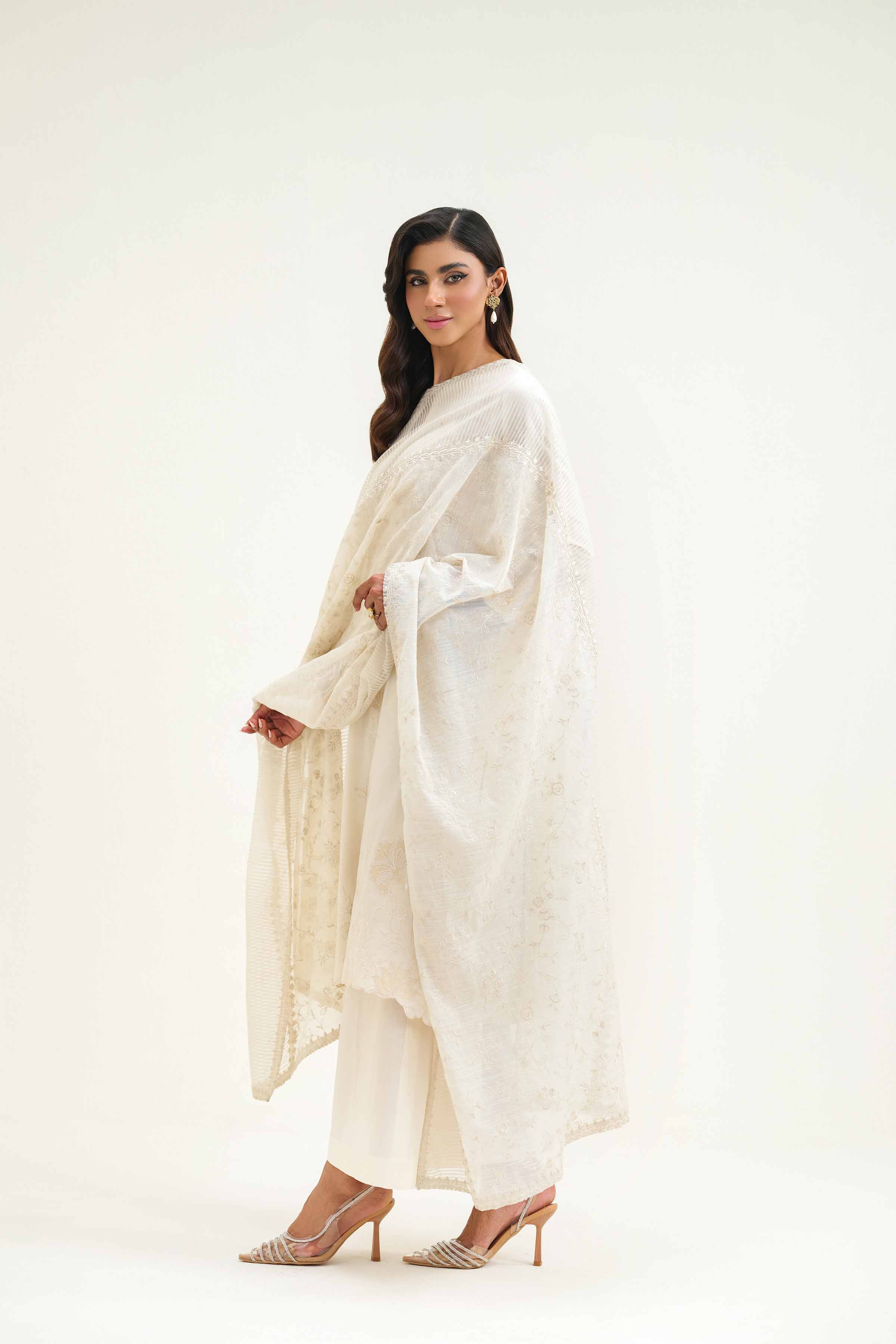 Embroidered Dupatta - KFS25-54 - Image 4
