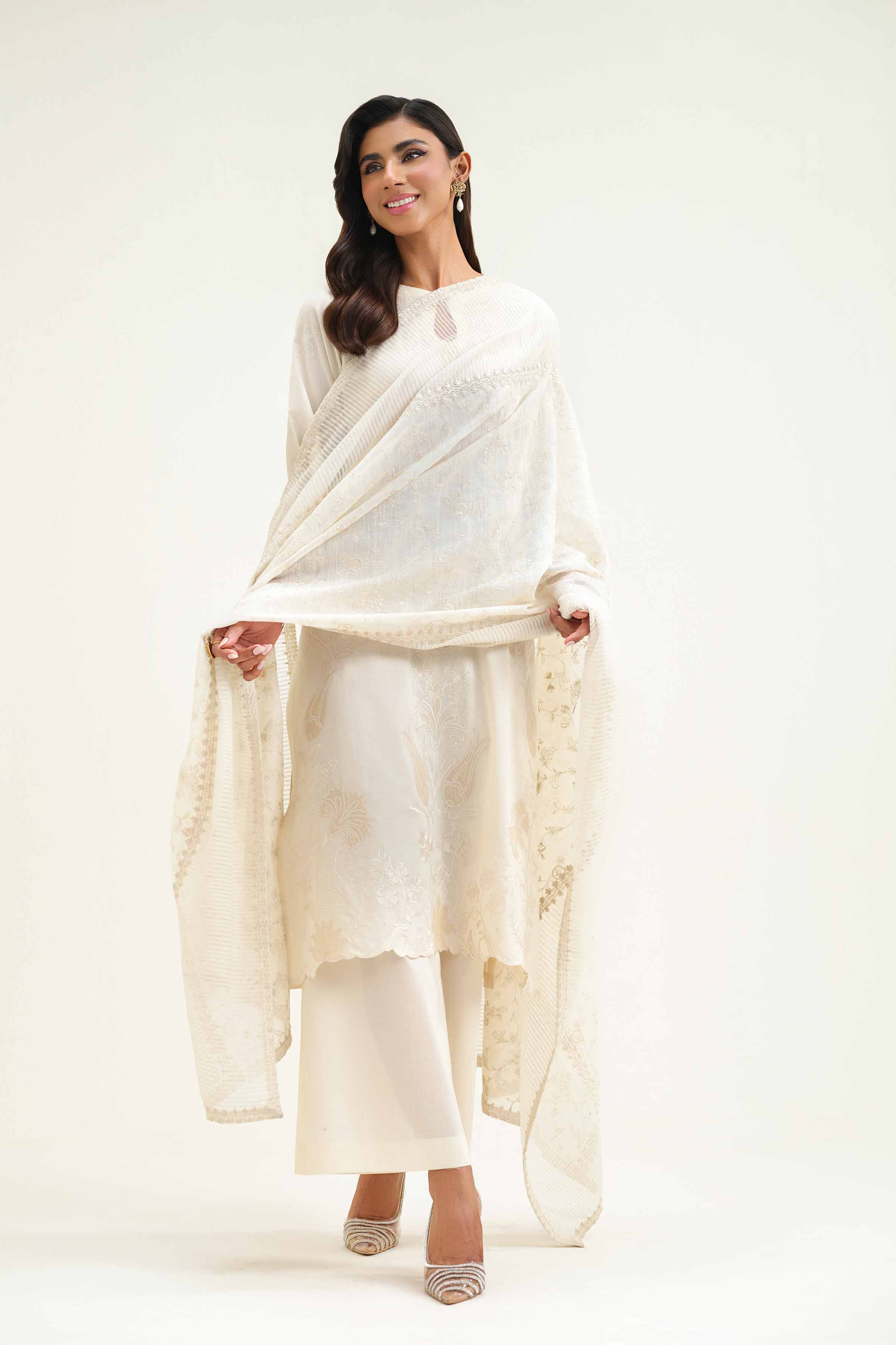 Embroidered Dupatta - KFS25-54 - Image 5