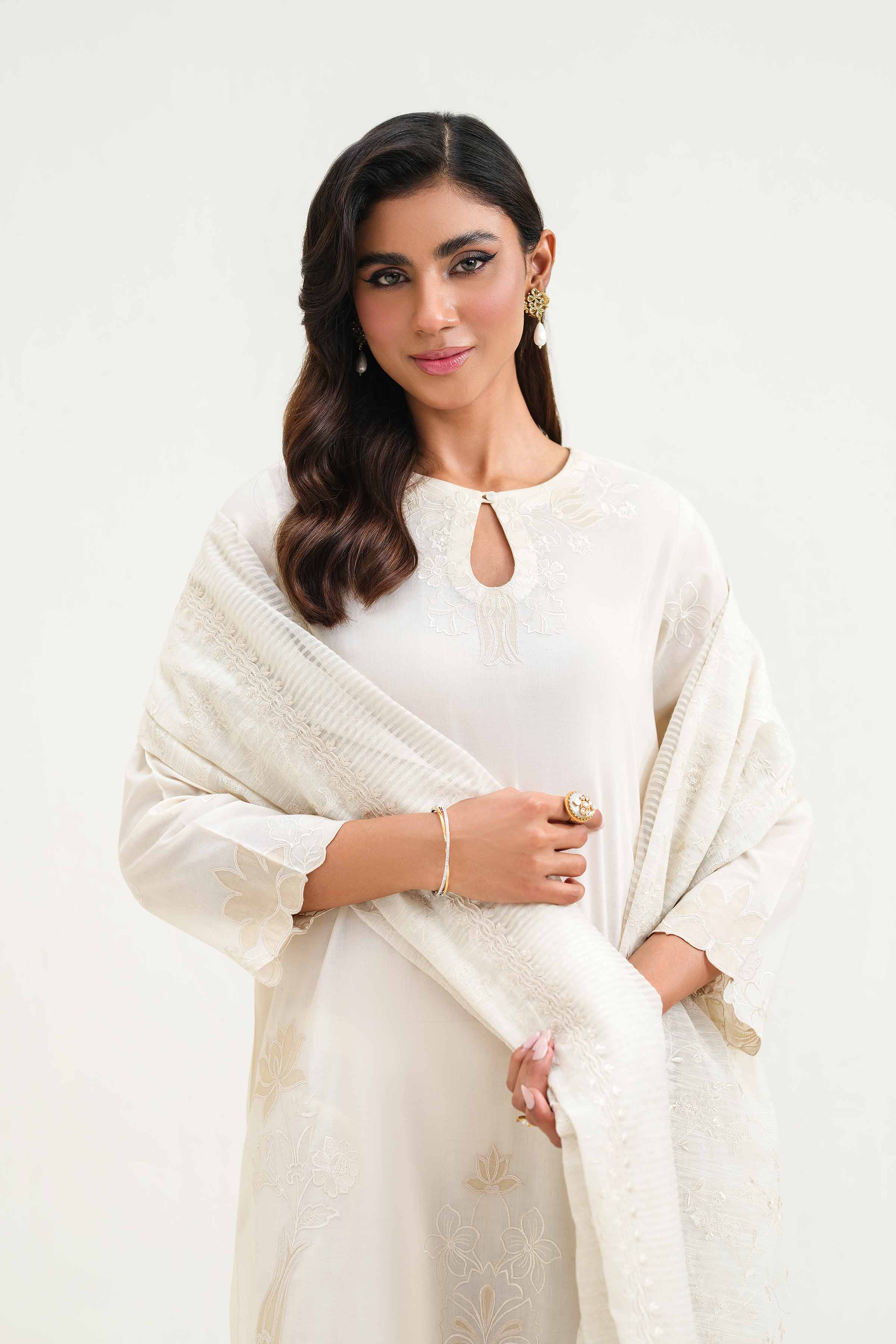 Embroidered Dupatta - KFS25-54 - Image 6