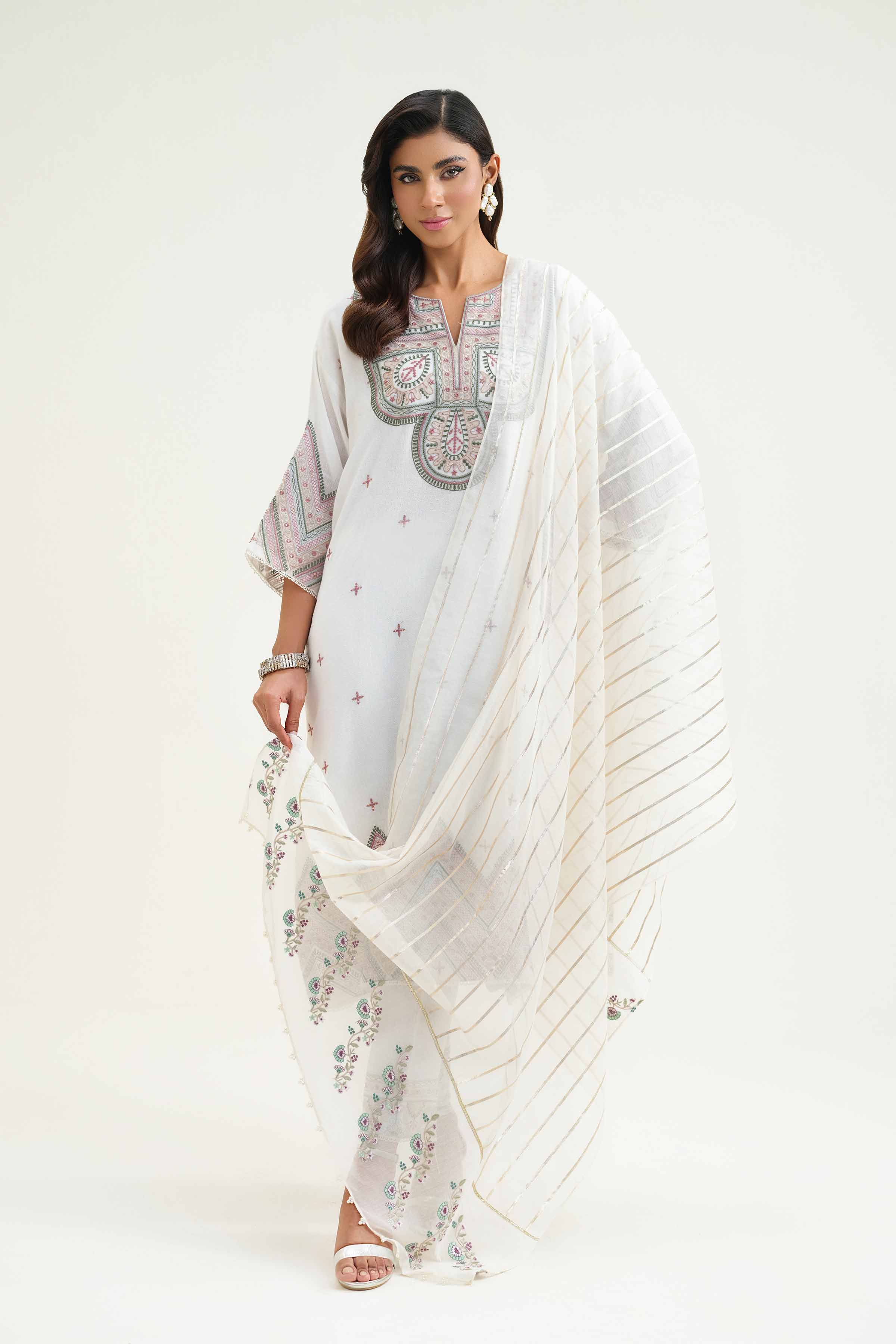 Embroidered Dupatta - KFS25-56 - Image 3