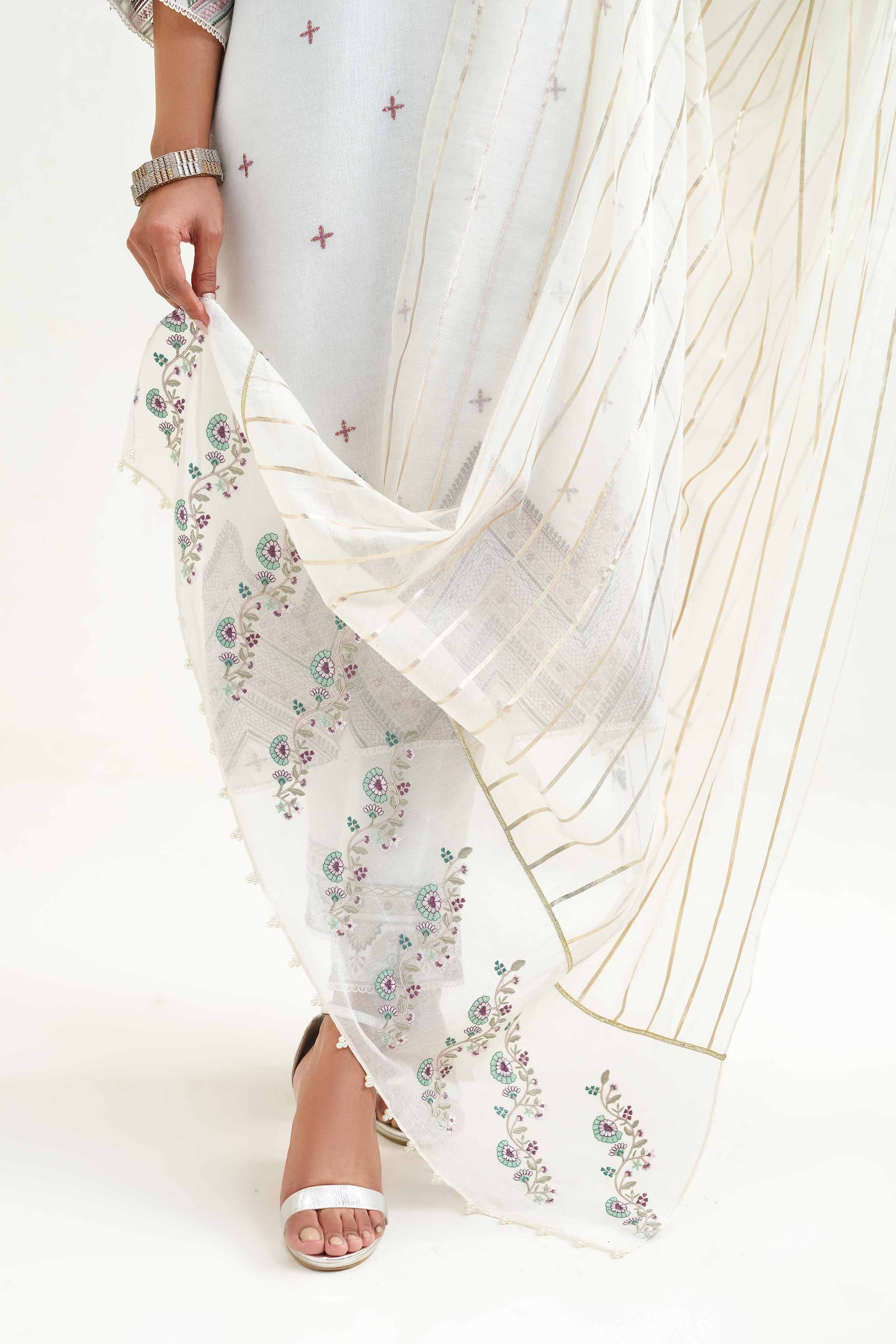 Embroidered Dupatta - KFS25-56 - Image 5