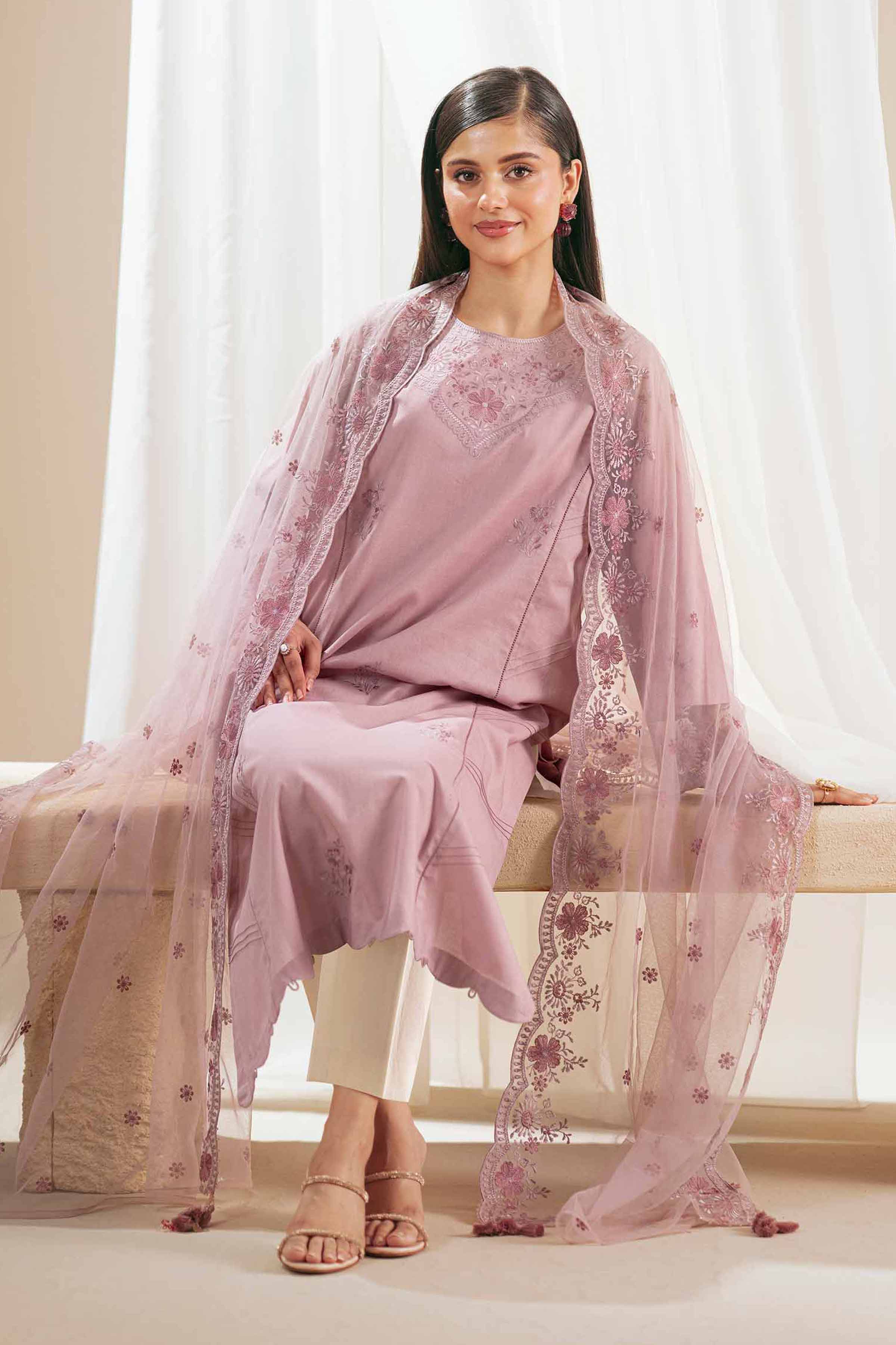 2 Piece - Embroidered Suit - KFS25-74
